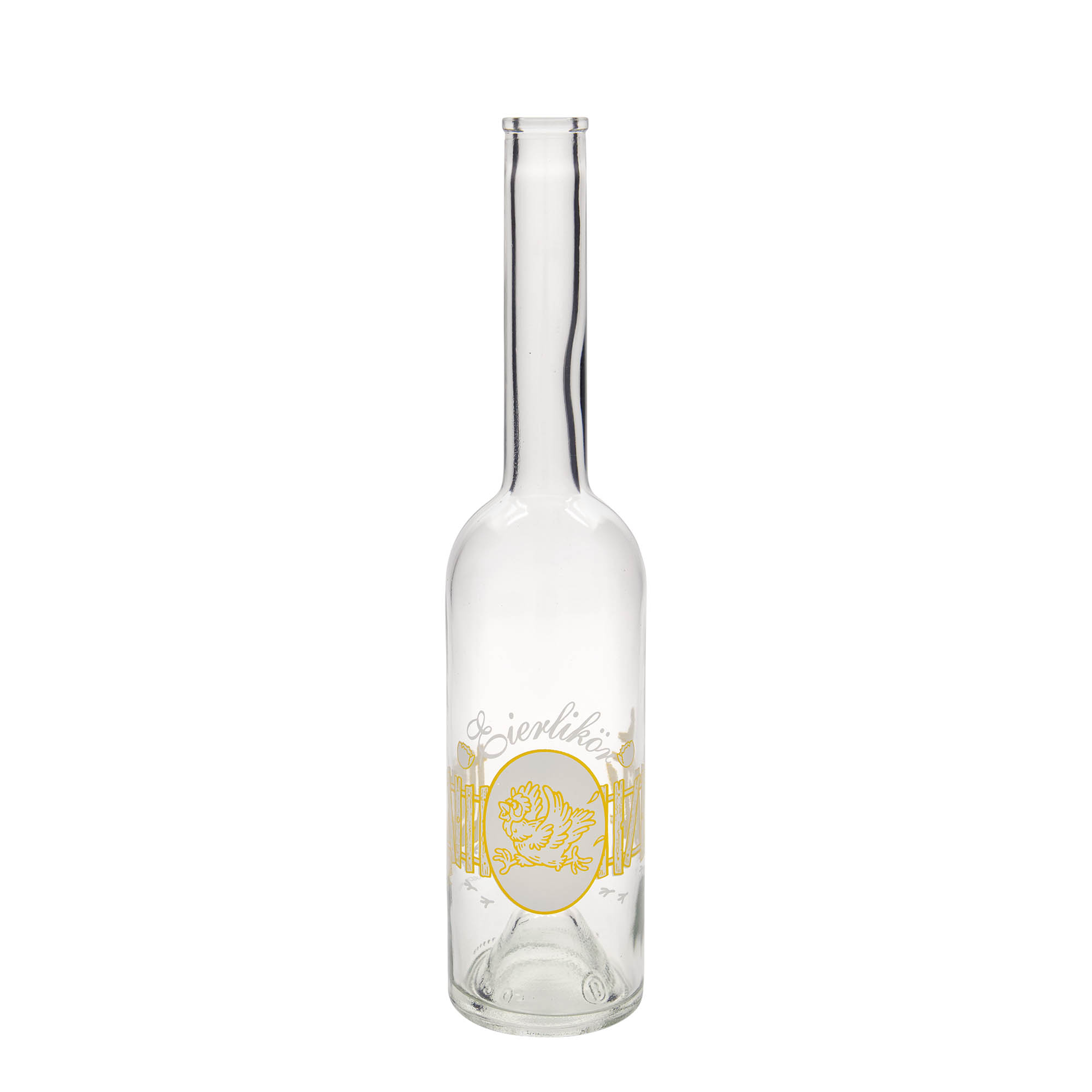 500 ml Glasflasche 'Opera', Motiv: Eierlikör, Mündung: Kork 500 ml Glasflasche 'Opera', Motiv: Eierlikör, Mündung: Kork