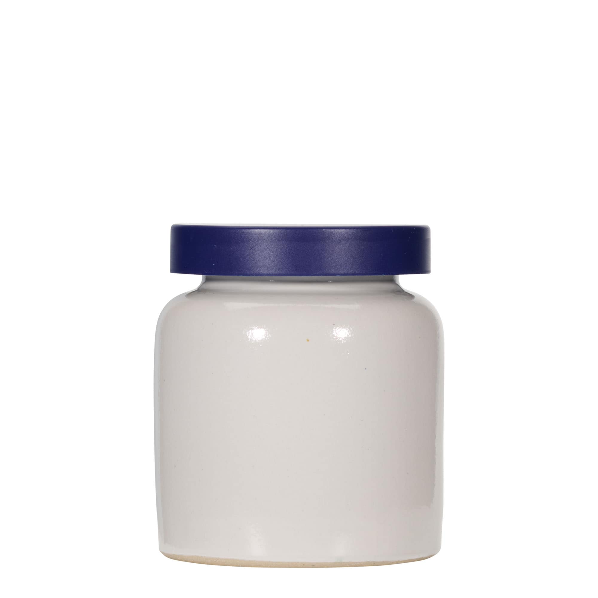 270 ml Steinzeugtopf, Keramik, weiß, Mündung: Stülpdeckel