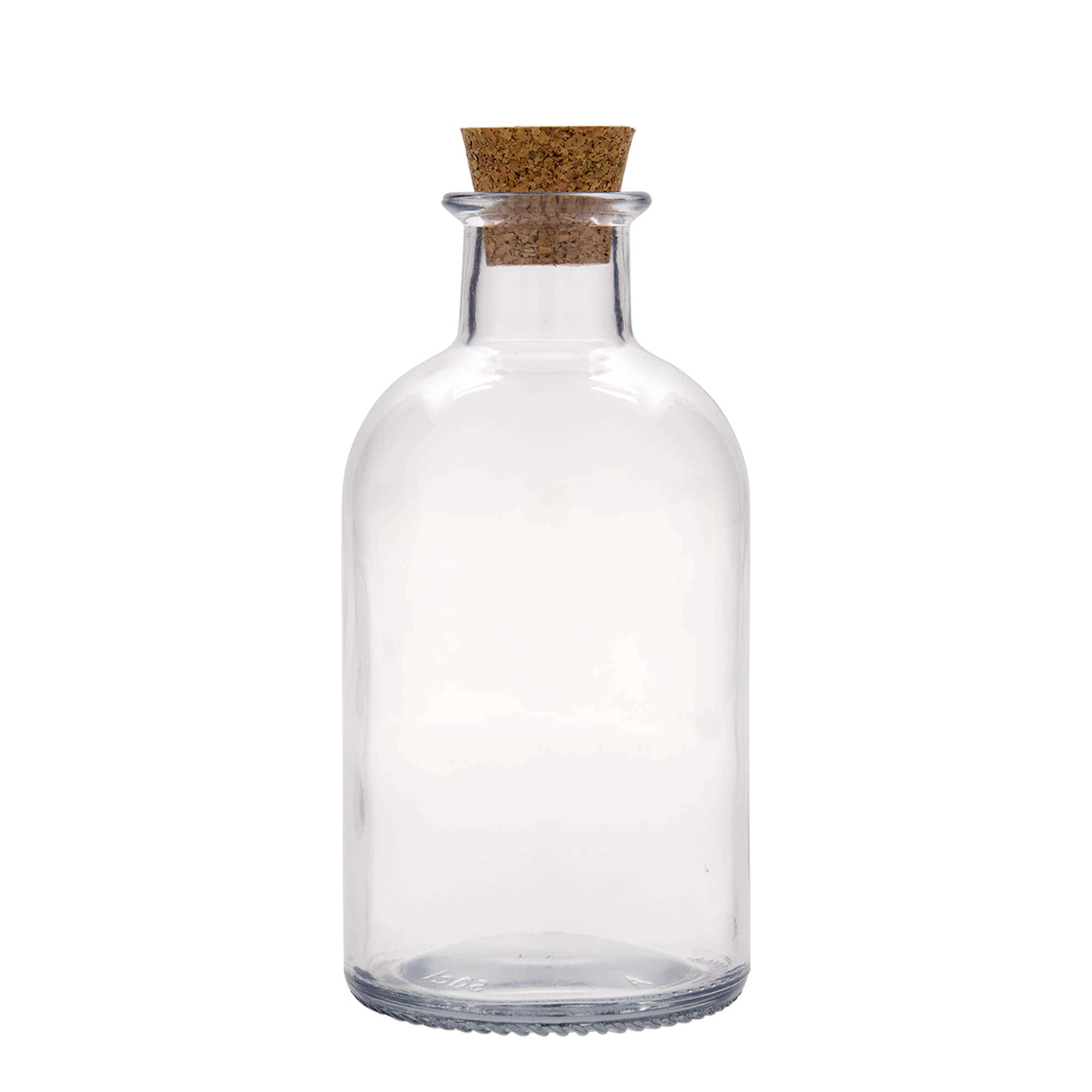 250 ml Glasflasche 'Eleganta', oval, Mündung: Kork