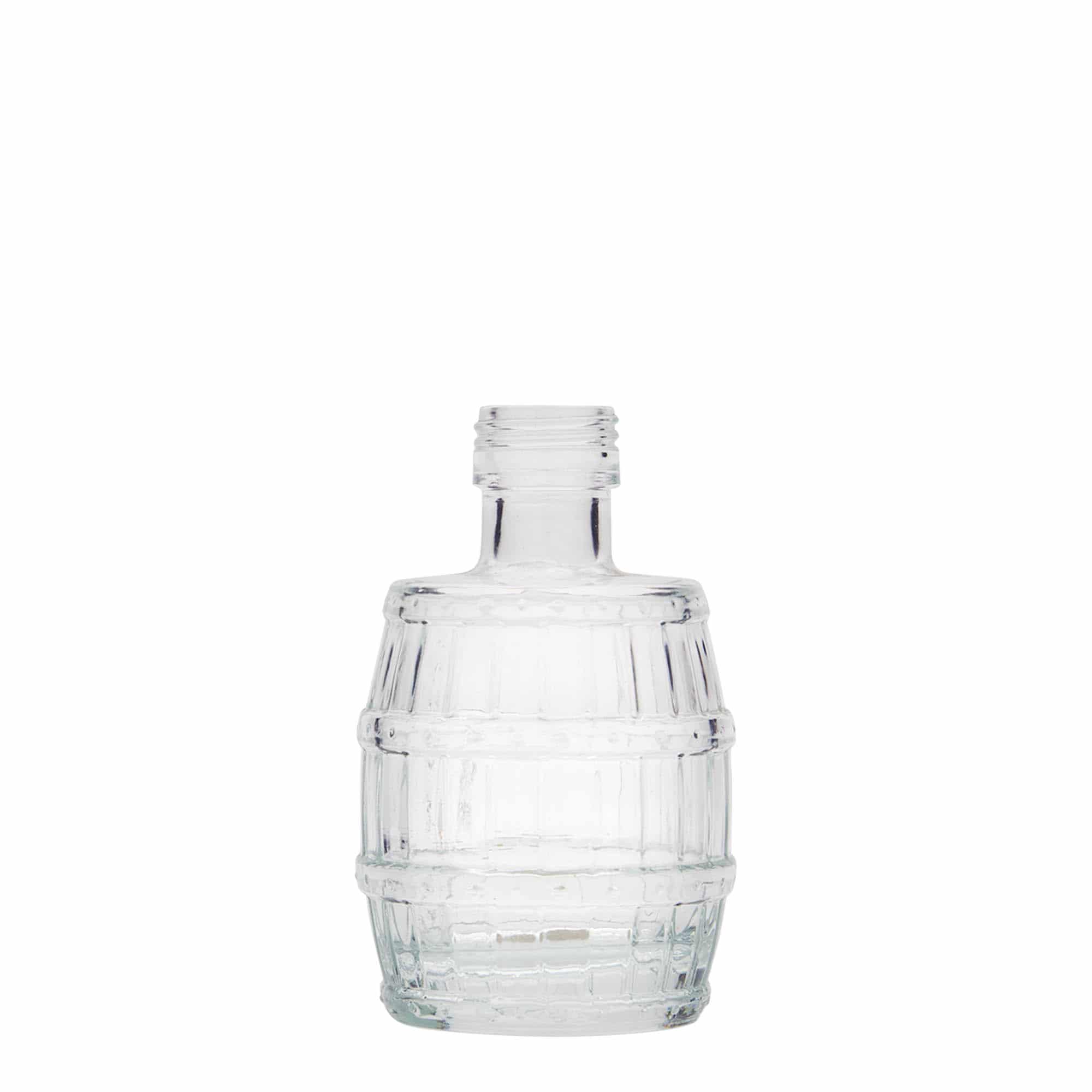 100 ml Glasflasche 'Fass', Mündung: PP 24