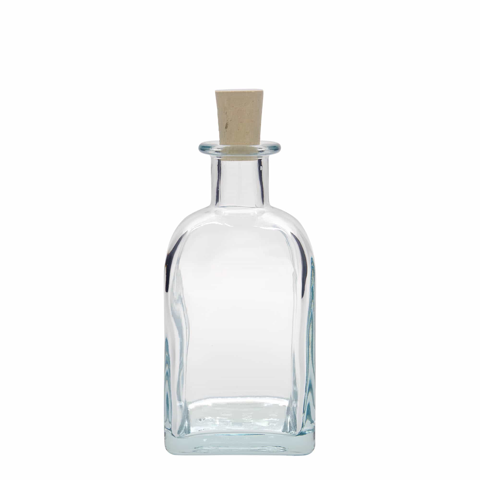 350 ml Glasflasche Apotheker Carré, quadratisch, Mündung: Kork