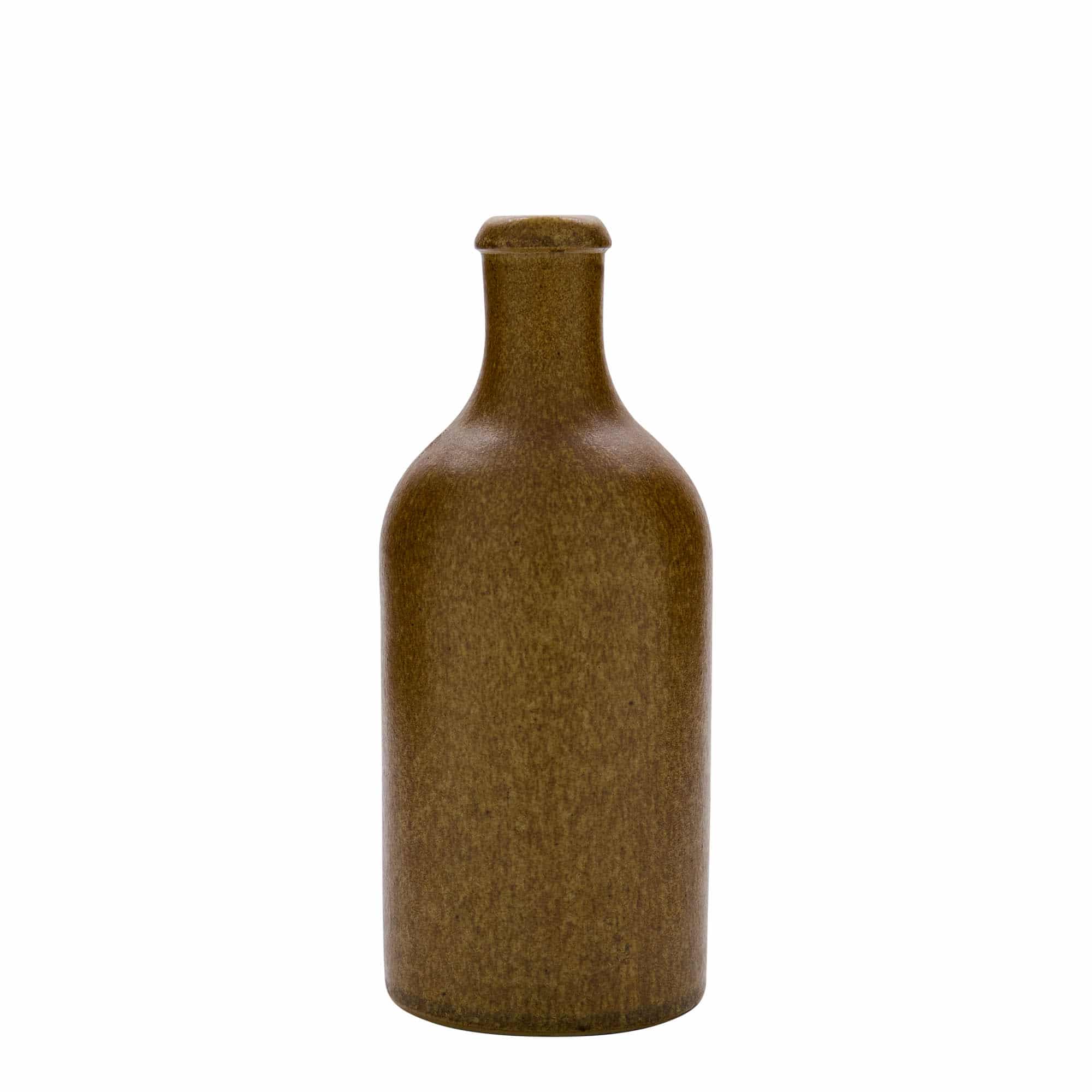 500 ml Tonkrug, Steinzeug, braun-kristall, Mündung: Kork