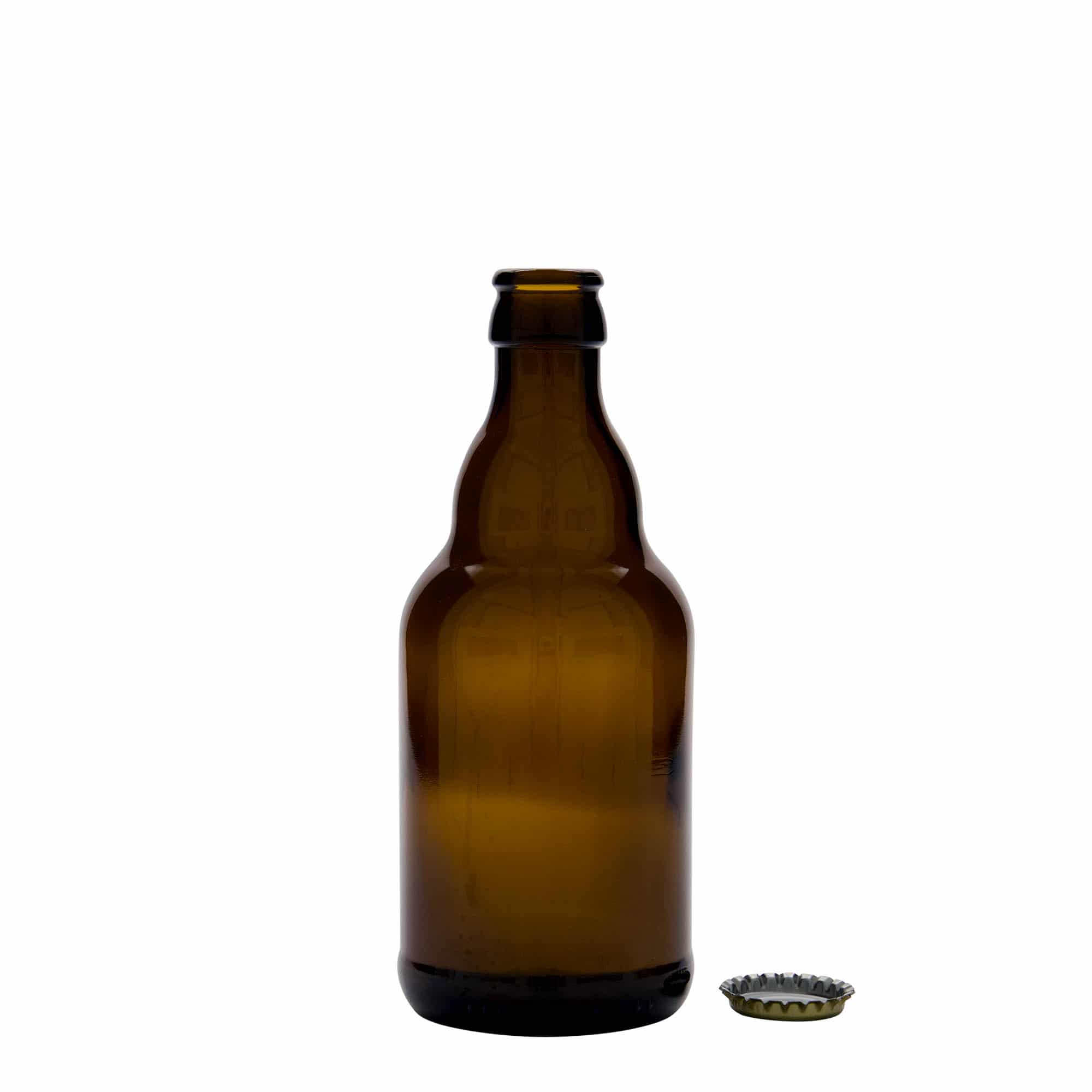 330 ml Bierflasche 'Steinie', Glas, braun, Mündung: Kronkorken