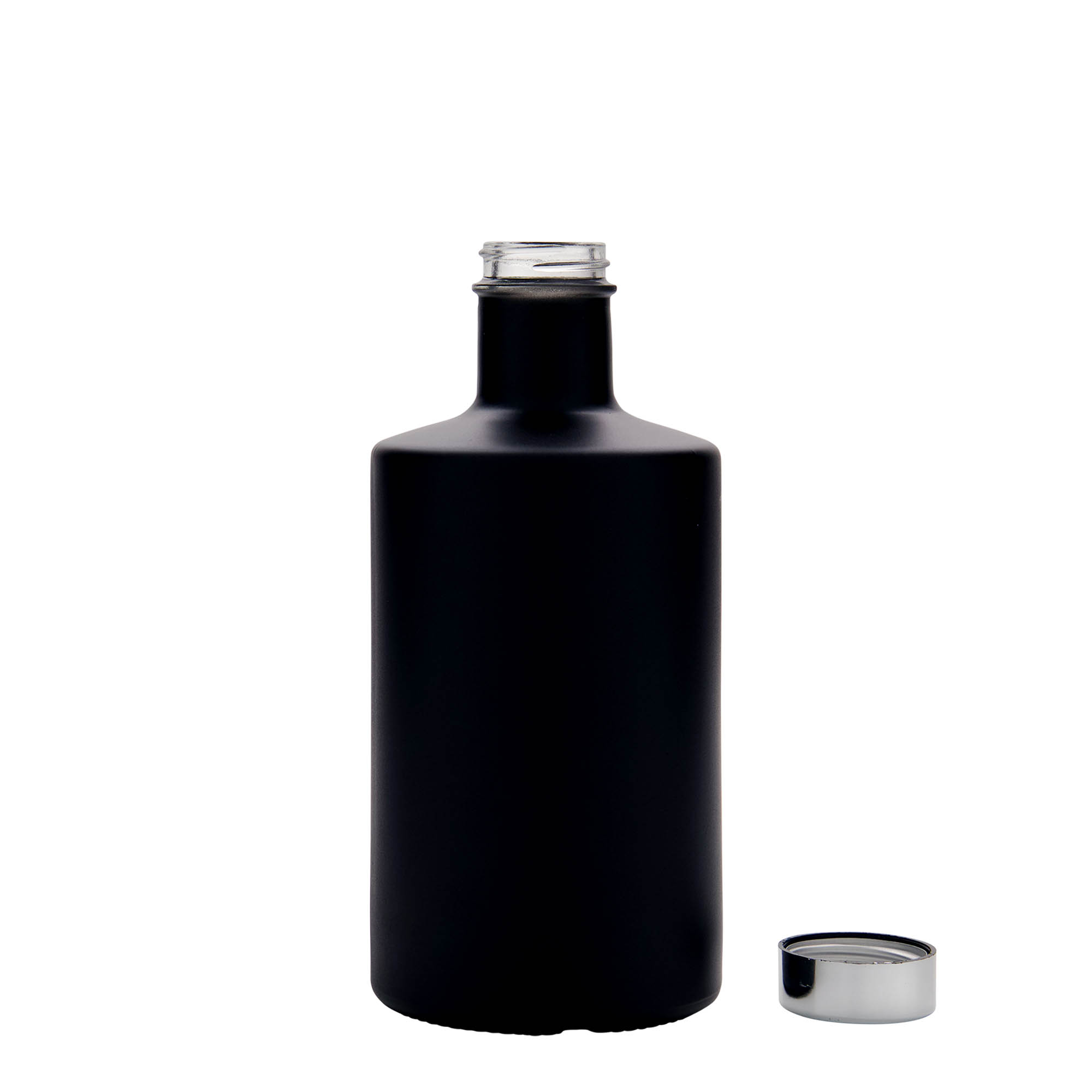 500 ml Glasflasche „Caroline“, schwarz, Mündung: GPI 33