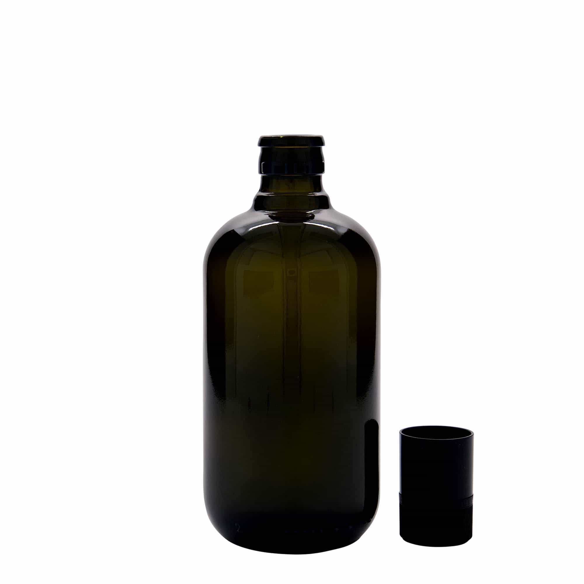 500 ml Essig-/Ölflasche 'Biolio', Glas antikgrün, Mündung: DOP