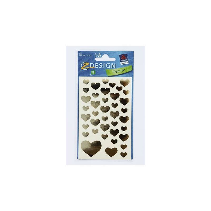 Zweckform Sticker 'Herzen', Papier, gold Zweckform Sticker 'Herzen', Papier, gold