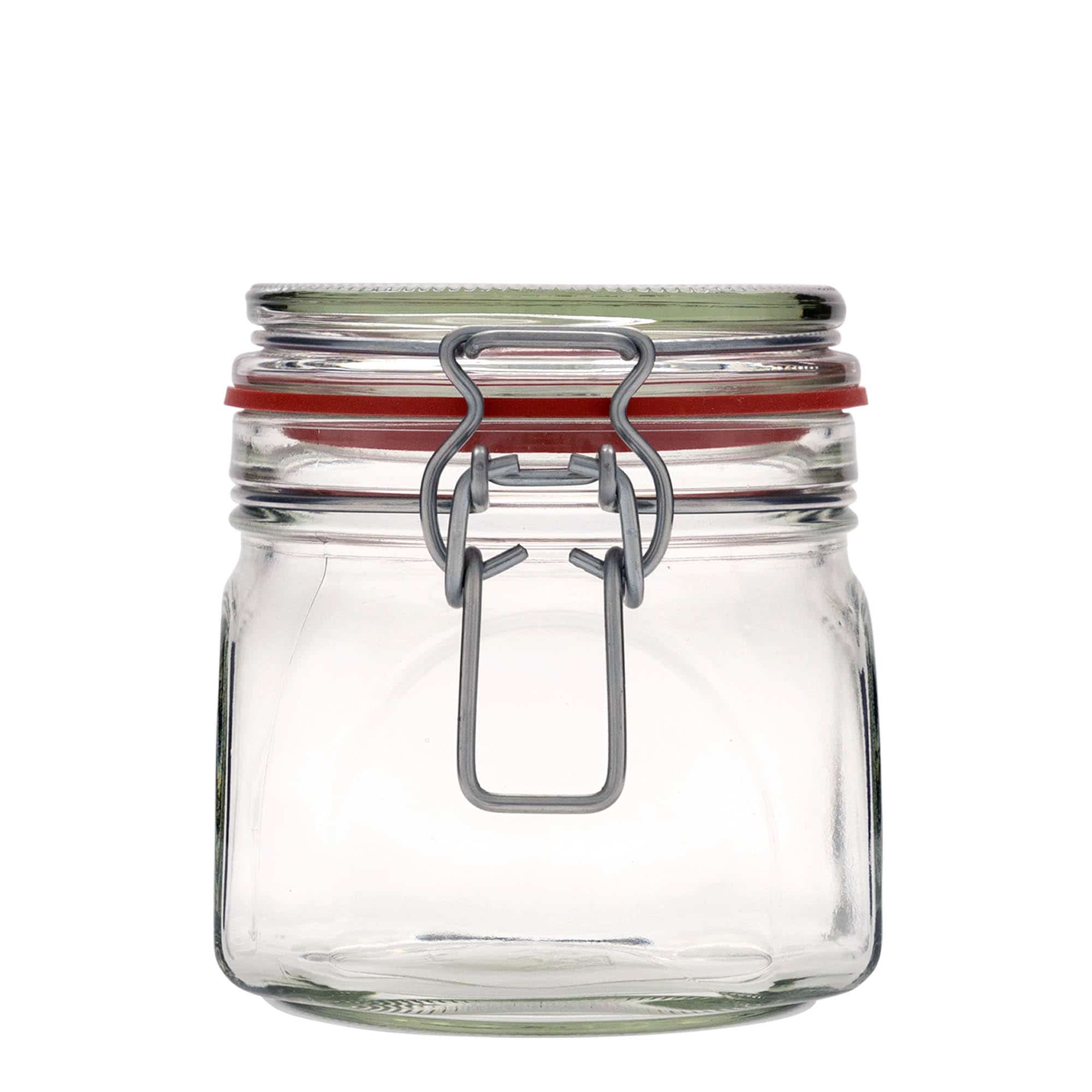 630 ml Drahtbügelglas, quadratisch, Mündung: Drahtbügelverschluss 630 ml Drahtbügelglas, quadratisch, Mündung: Drahtbügelverschluss