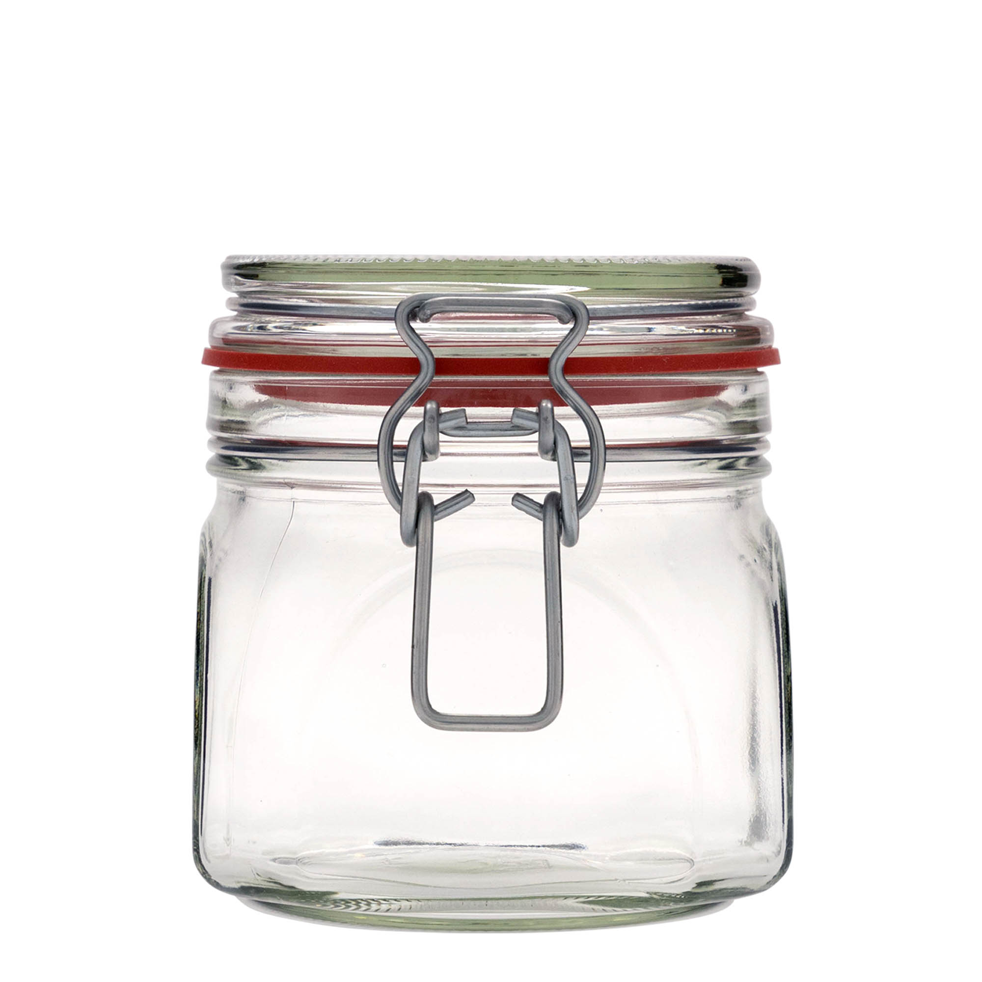630 ml Drahtbügelglas, quadratisch, Mündung: Drahtbügelverschluss 630 ml Drahtbügelglas, quadratisch, Mündung: Drahtbügelverschluss