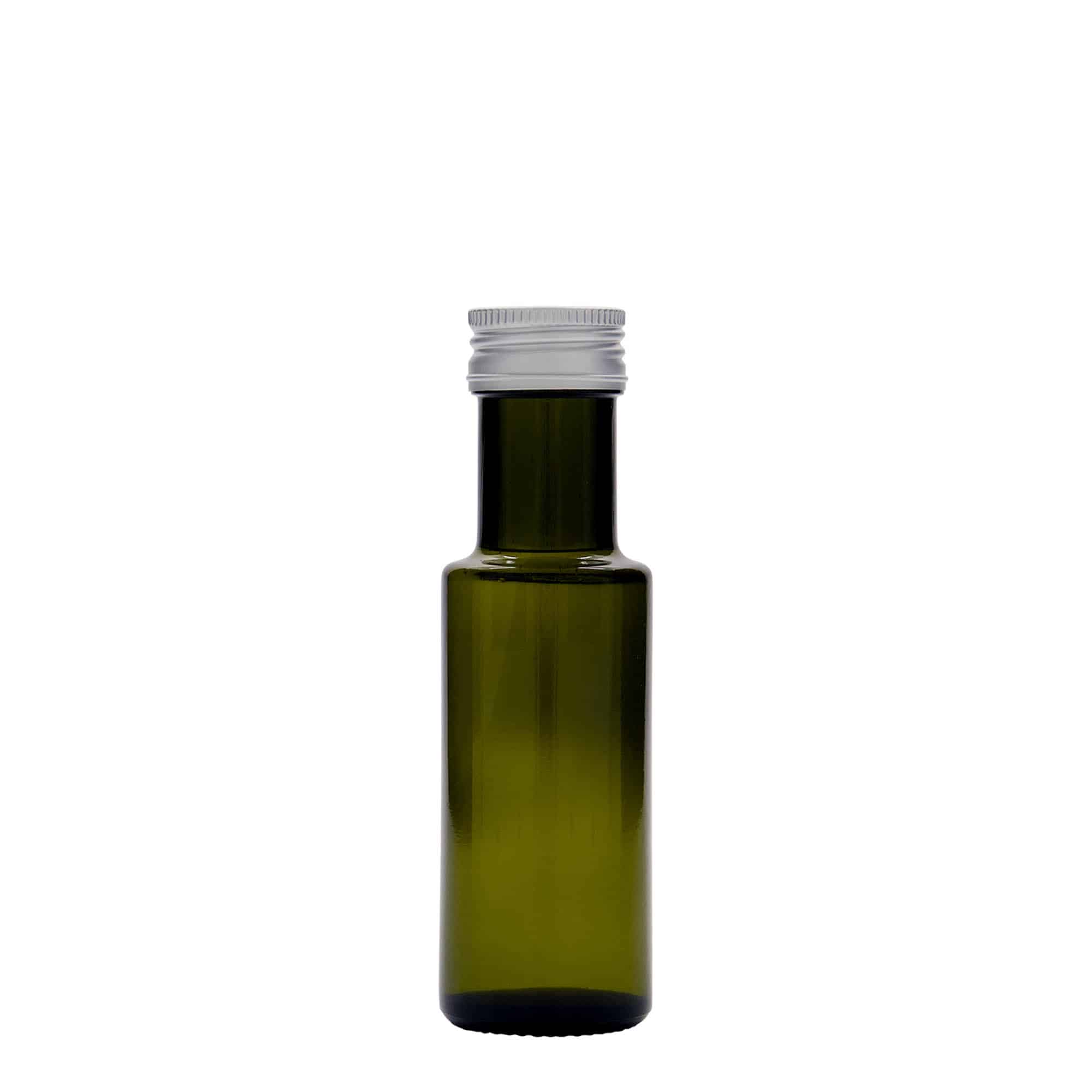 100 ml Glasflasche 'Dorica', antikgrün, Mündung: PP 31,5