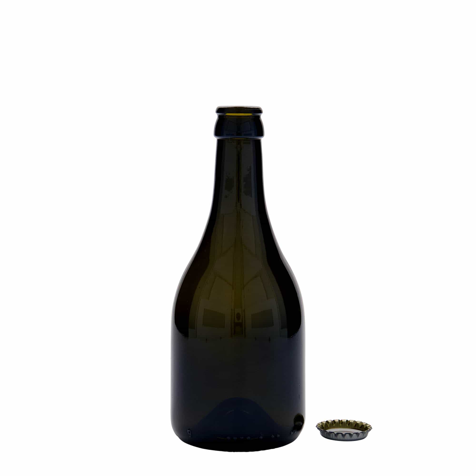 330 ml Bierflasche „Horta“, Glas, antikgrün, Mündung: Kronkorken