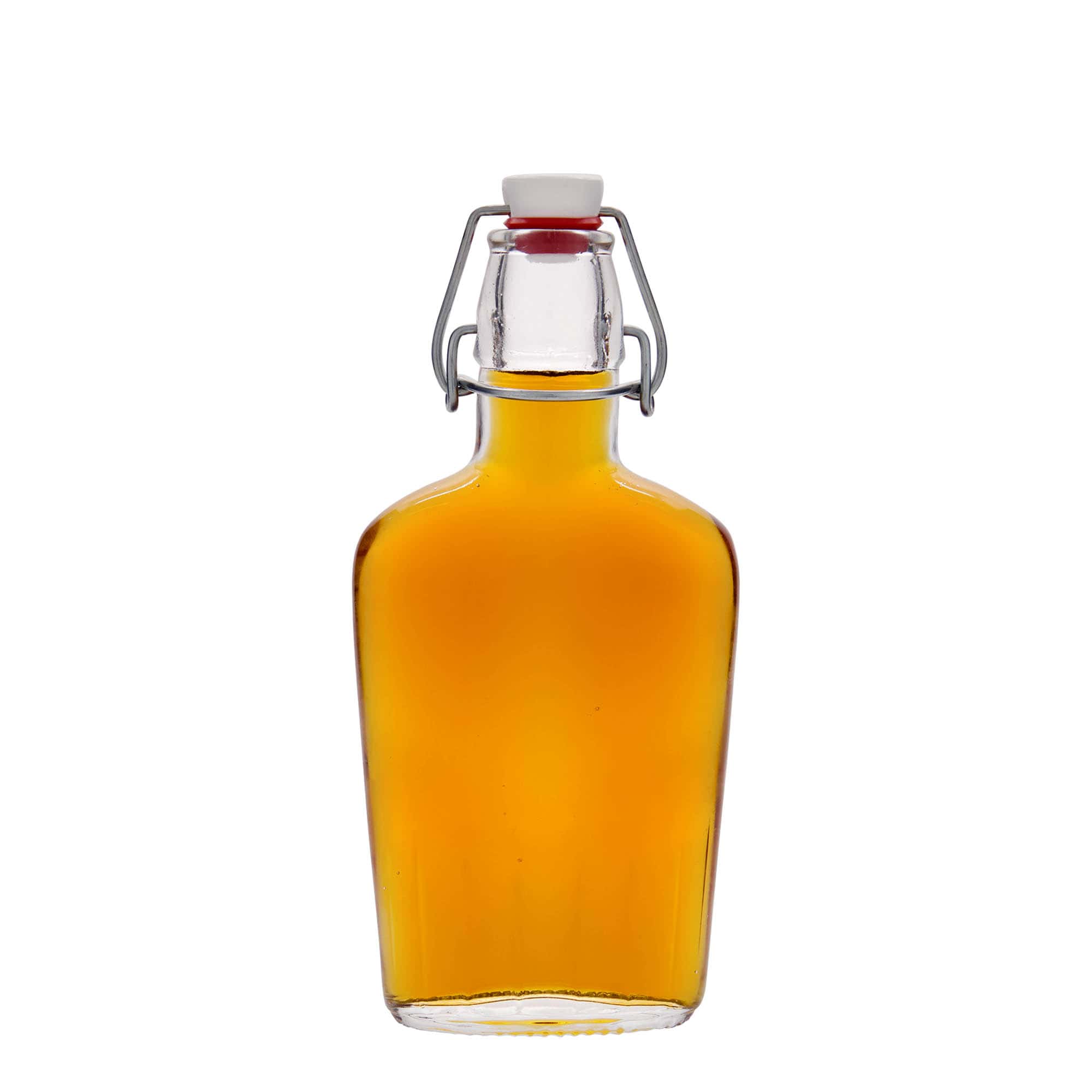 250 ml Glasflasche 'Fiaschetta', oval, Mündung: Bügelverschluss