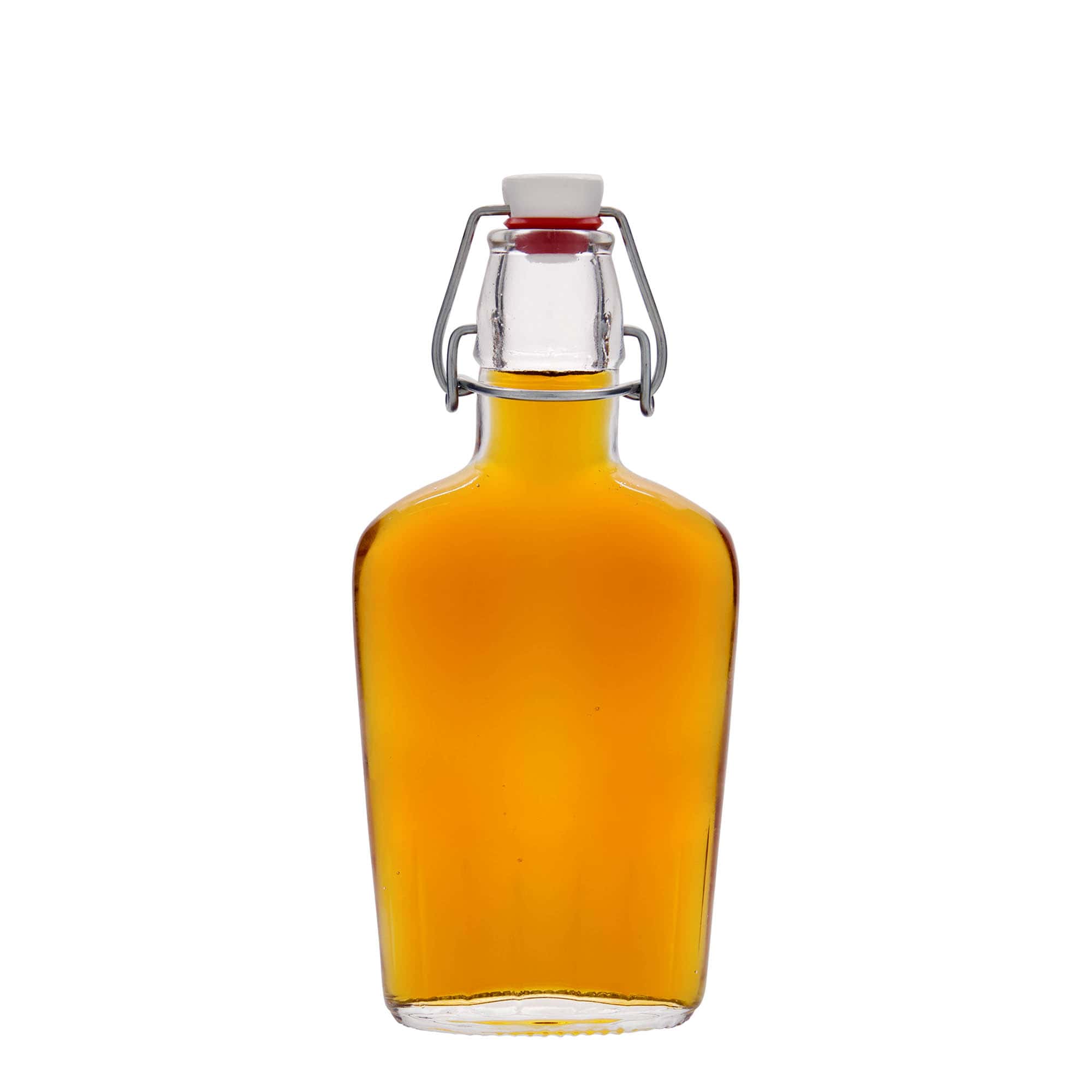 250 ml Glasflasche „Fiaschetta“, oval, Mündung: Bügelverschluss