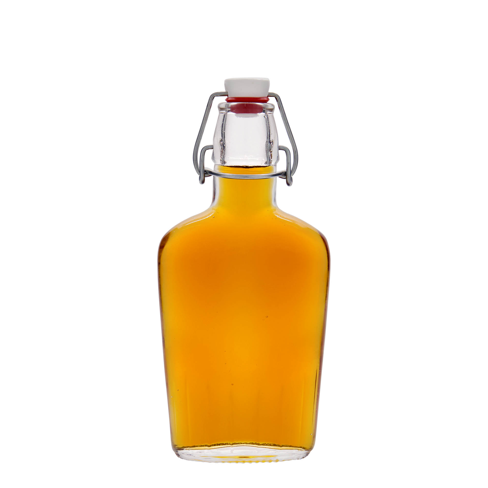 250 ml Glasflasche „Fiaschetta“, oval, Mündung: Bügelverschluss