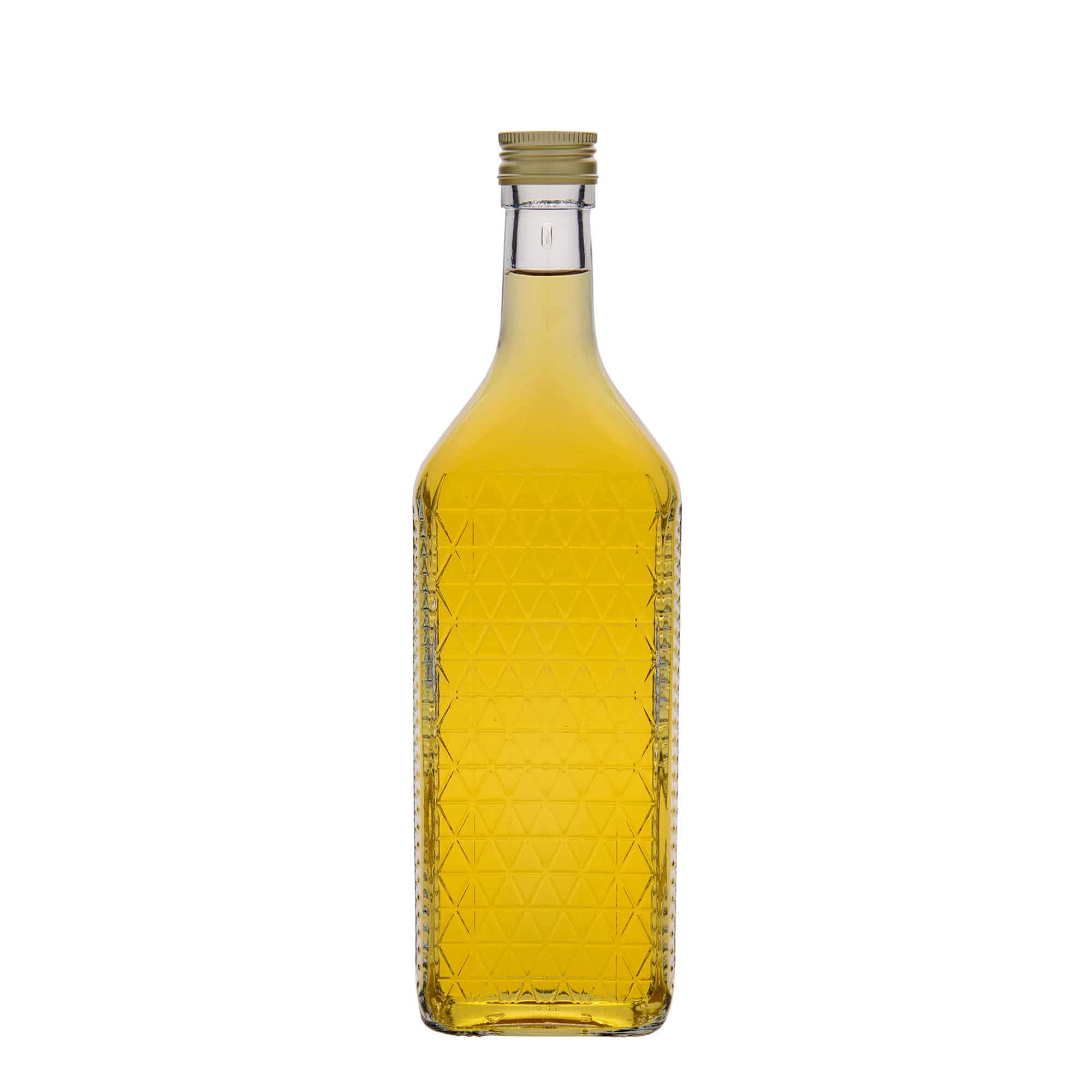 700 ml Glasflasche 'Caruso', rechteckig, Mündung: PP 31,5