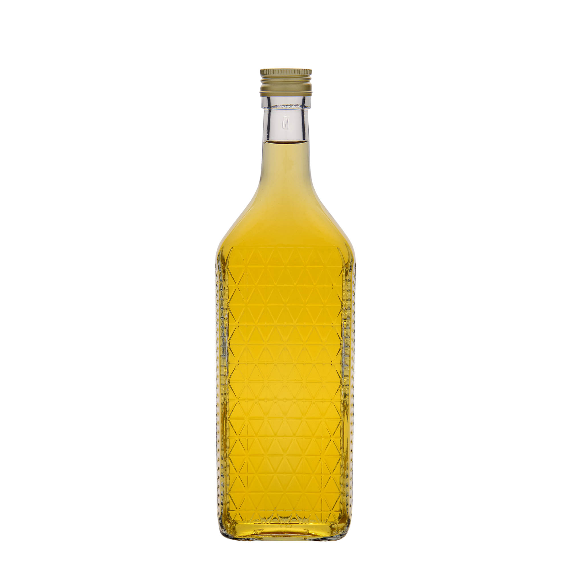 700 ml Glasflasche 'Caruso', rechteckig, Mündung: PP 31,5