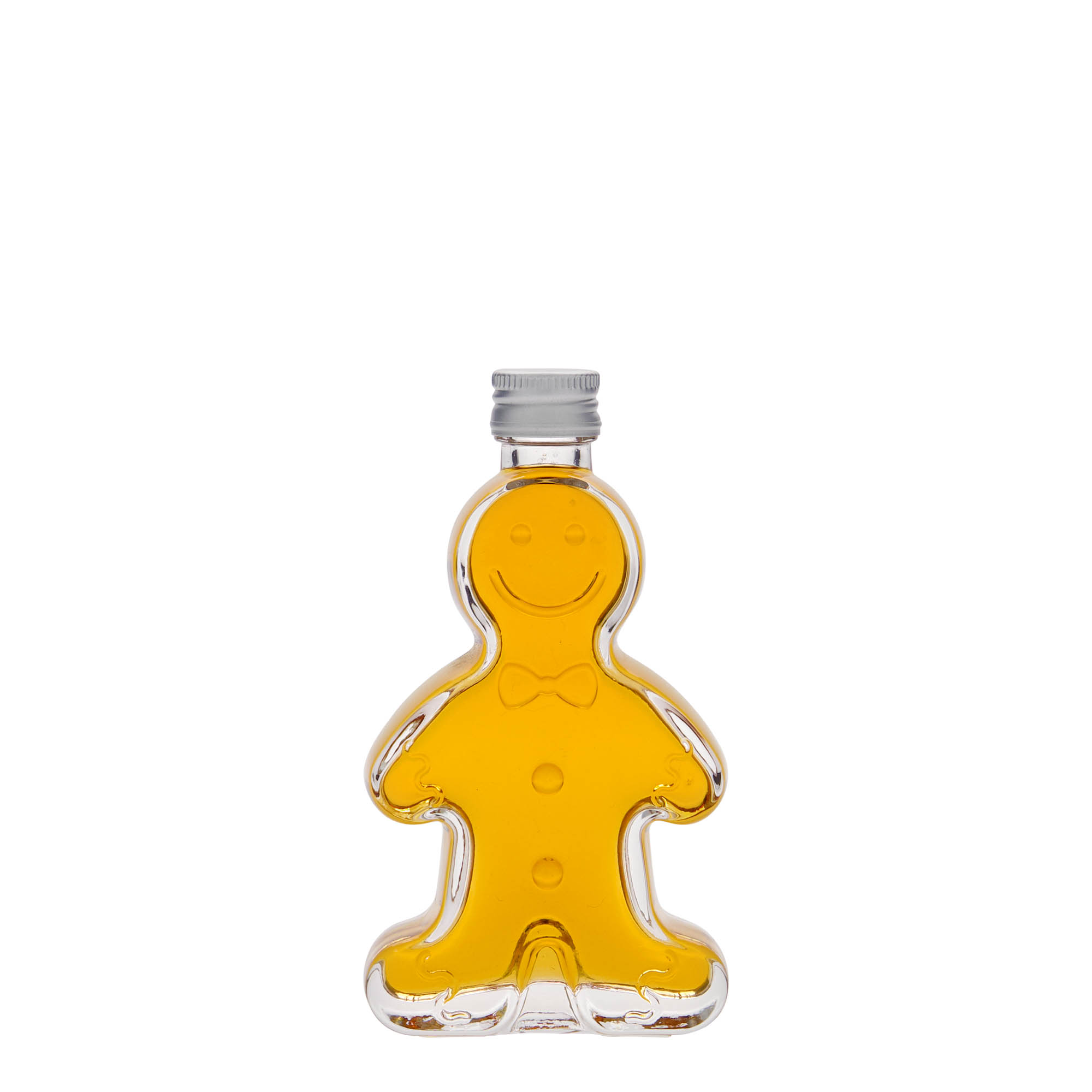 50 ml Glasflasche „Lebkuchenmann“, Mündung: PP 18