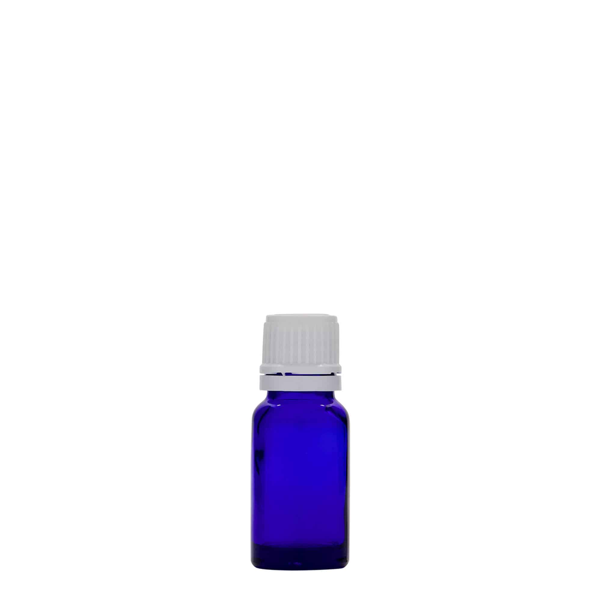 10 ml Medizinflasche, Glas, royalblau, Mündung: DIN 18
