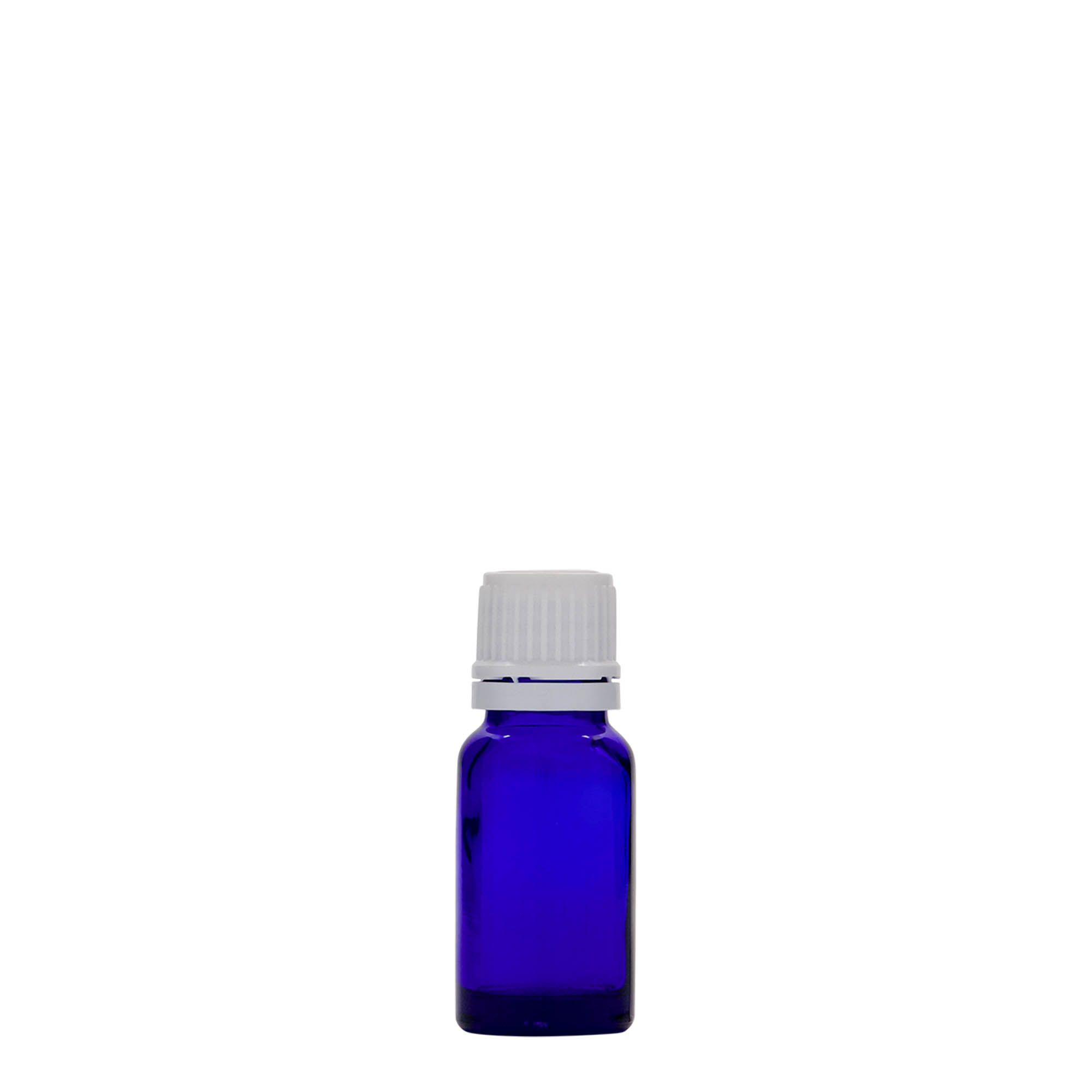 10 ml Medizinflasche, Glas, royalblau, Mündung: DIN 18