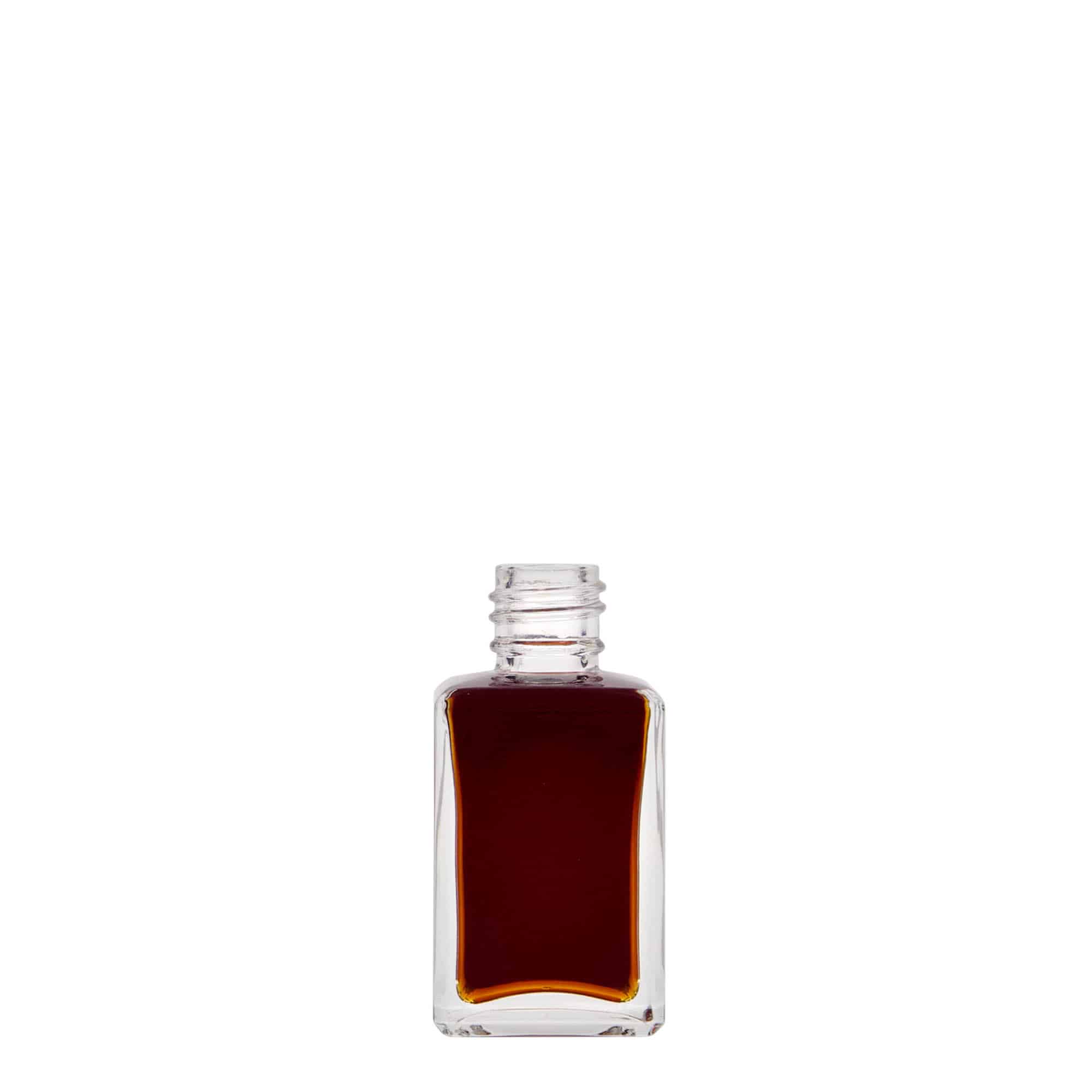 30 ml Glasflasche „Tamme“, quadratisch, Mündung: PP 18