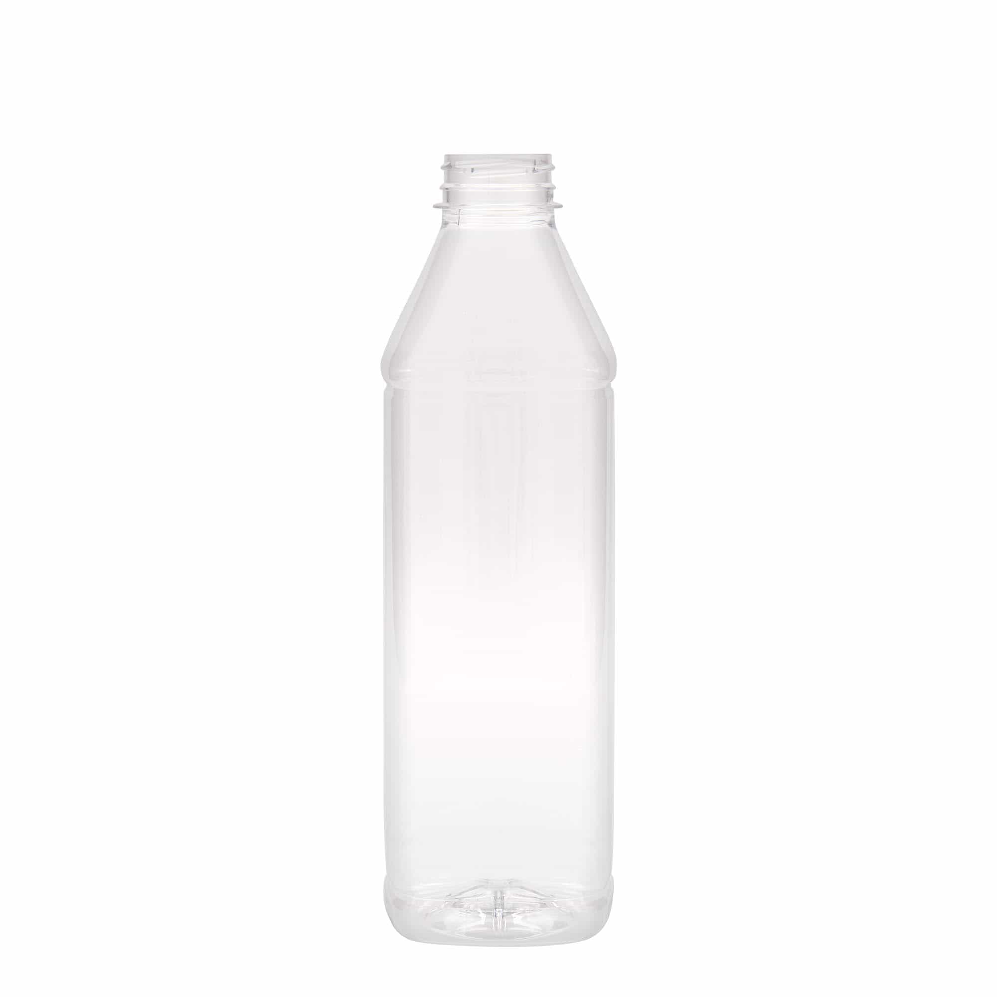 1.000 ml PET-Flasche 'Milk and Juice Carré', quadratisch, Kunststoff, Mündung: 38 mm