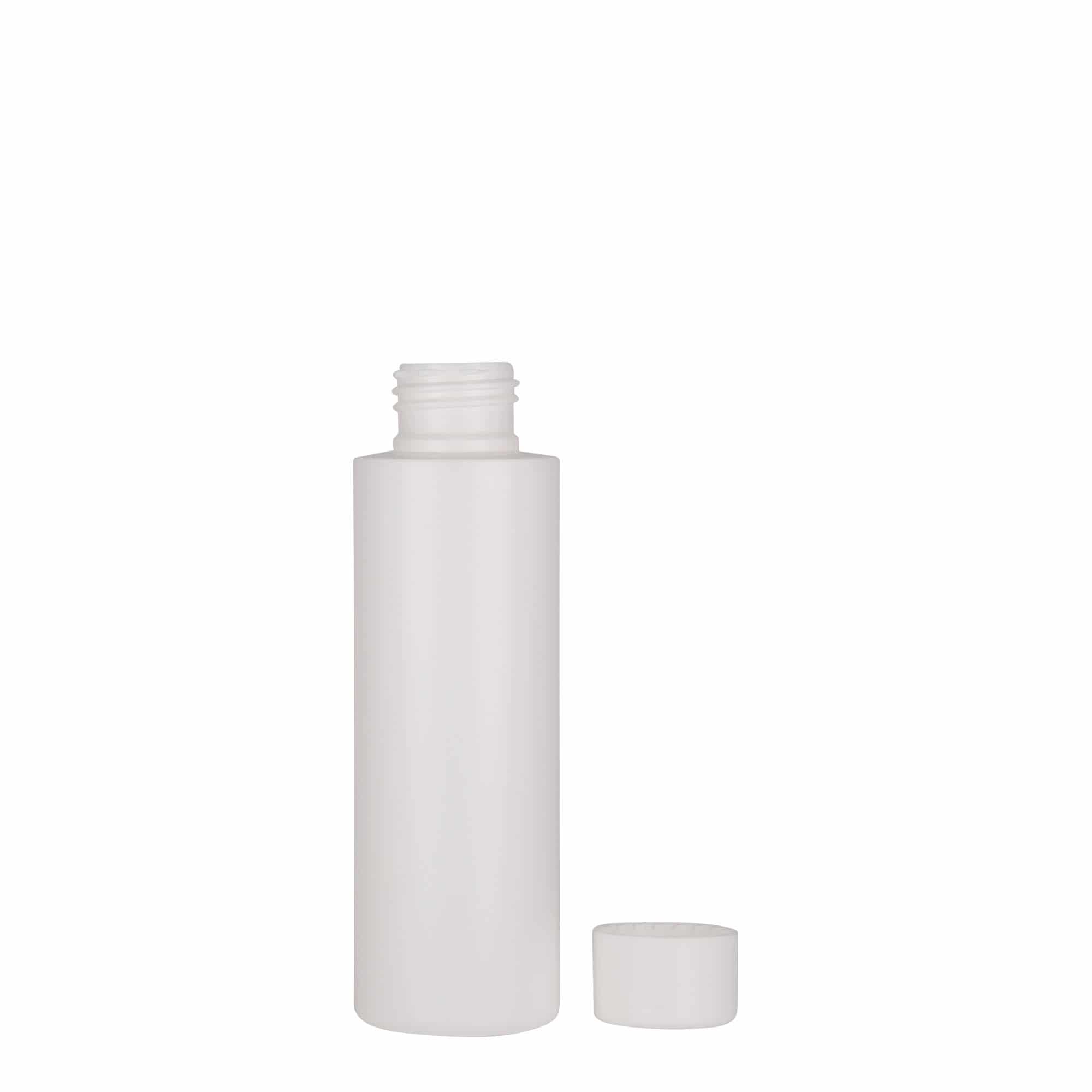 100 ml Kunststoffflasche 'Pipe', HDPE, weiß, Mündung: 24/410