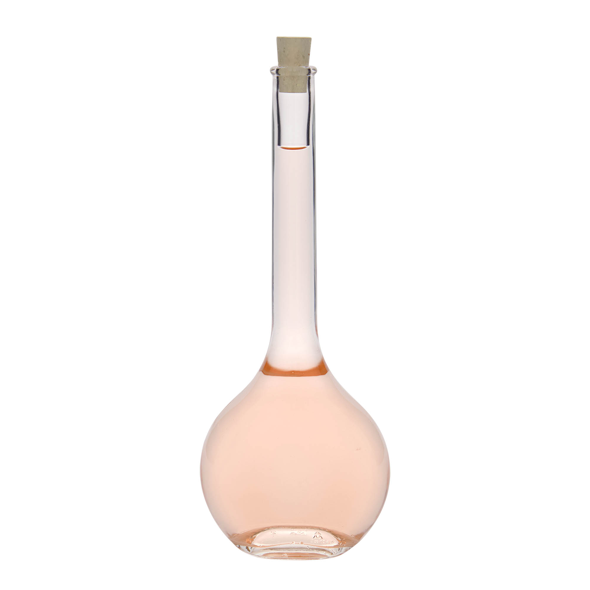 500 ml Glasflasche 'Contessa', oval, Mündung: Kork 500 ml Glasflasche 'Contessa', oval, Mündung: Kork