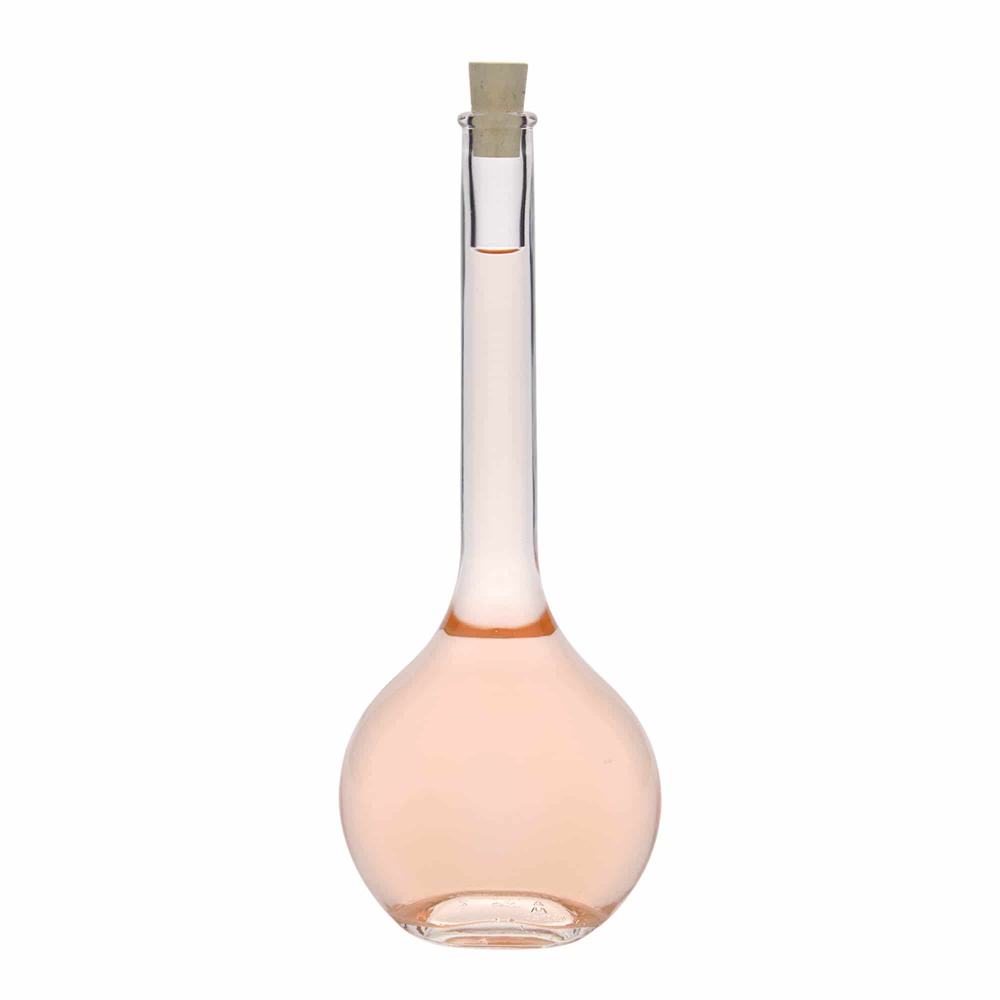 500 ml Glasflasche 'Contessa', oval, Mündung: Kork
