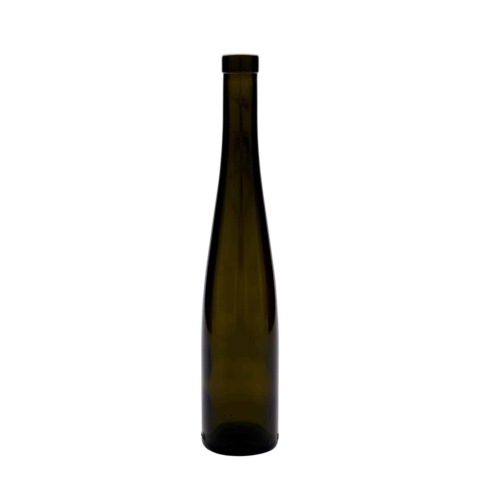 375 ml Glasflasche 'Weinschlegel', antikgrün, Mündung: Kork