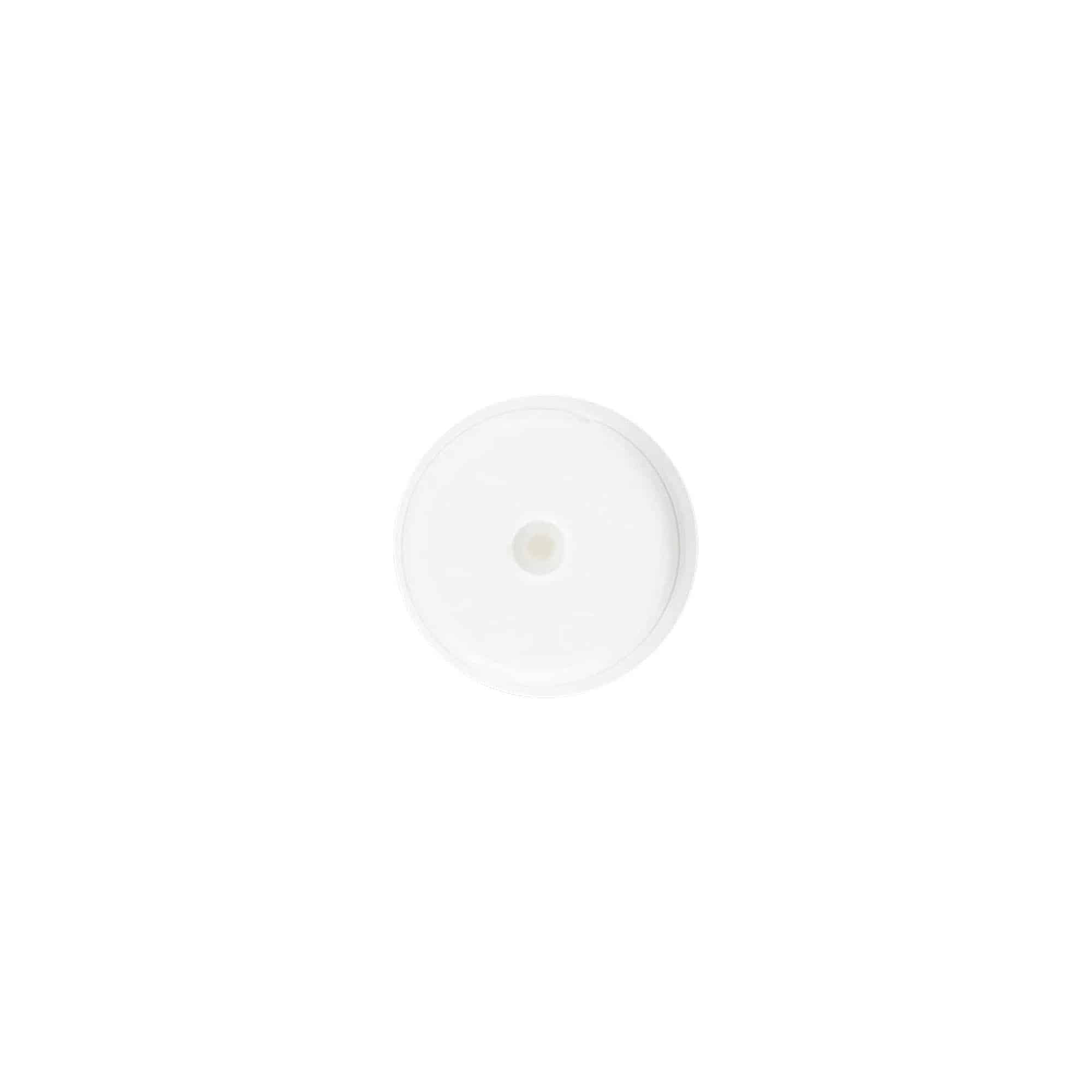 Airless Dispenser Pumpkopf „Nano“, PP-Kunststoff, weiß mit transparenter Kappe