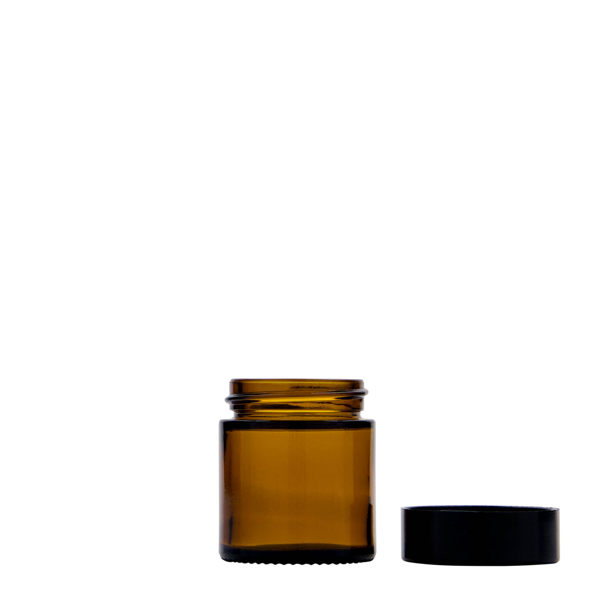 30 ml Tiegel „Brown Line“, Glas, braun, Mündung: Schraubverschluss