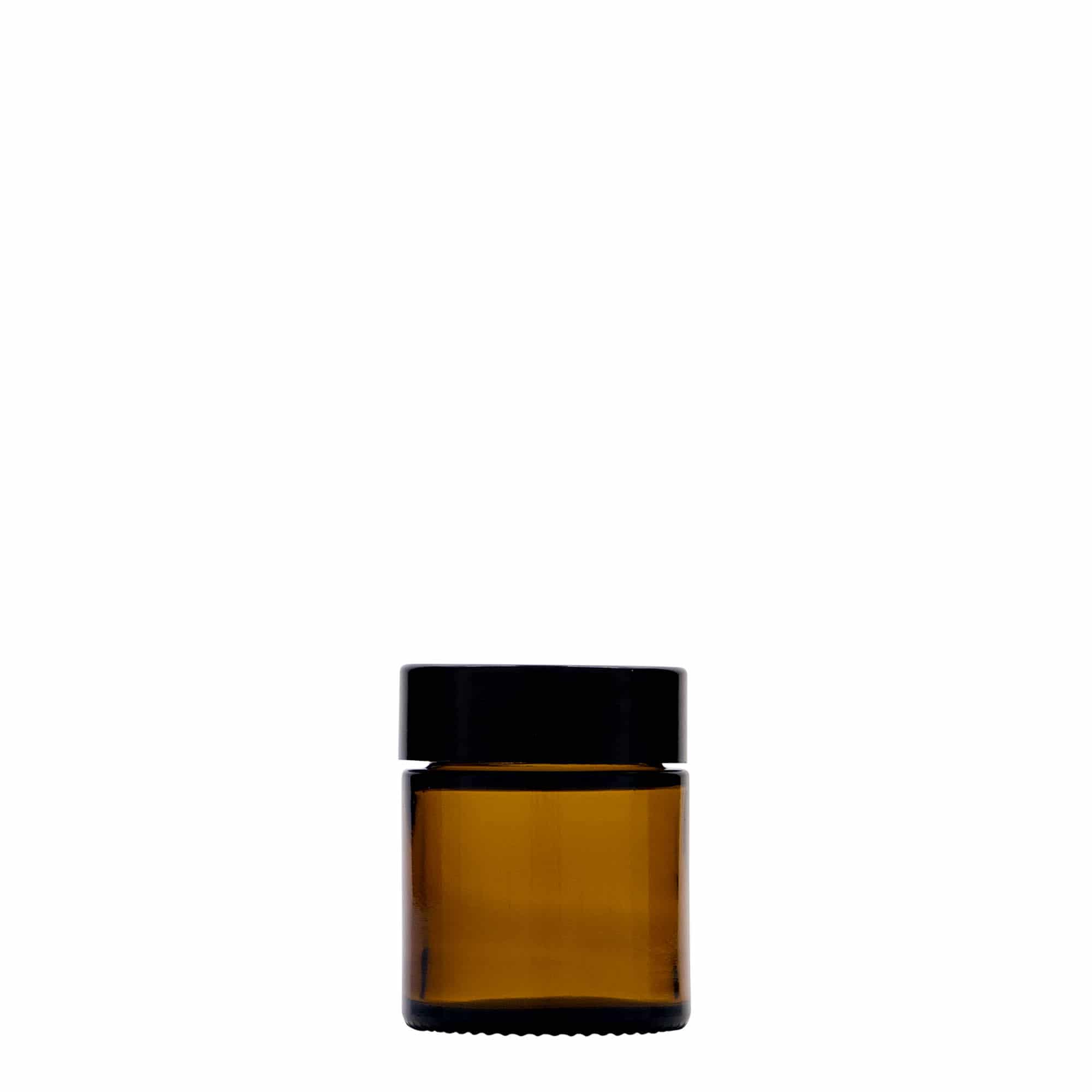 30 ml Tiegel „Brown Line“, Glas, braun, Mündung: Schraubverschluss