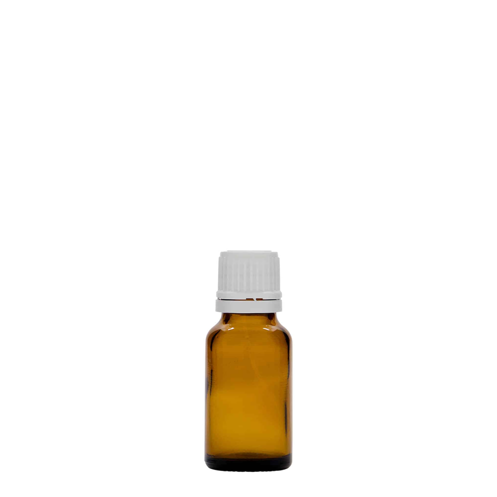 15 ml Medizinflasche, Glas, braun, Mündung: DIN 18