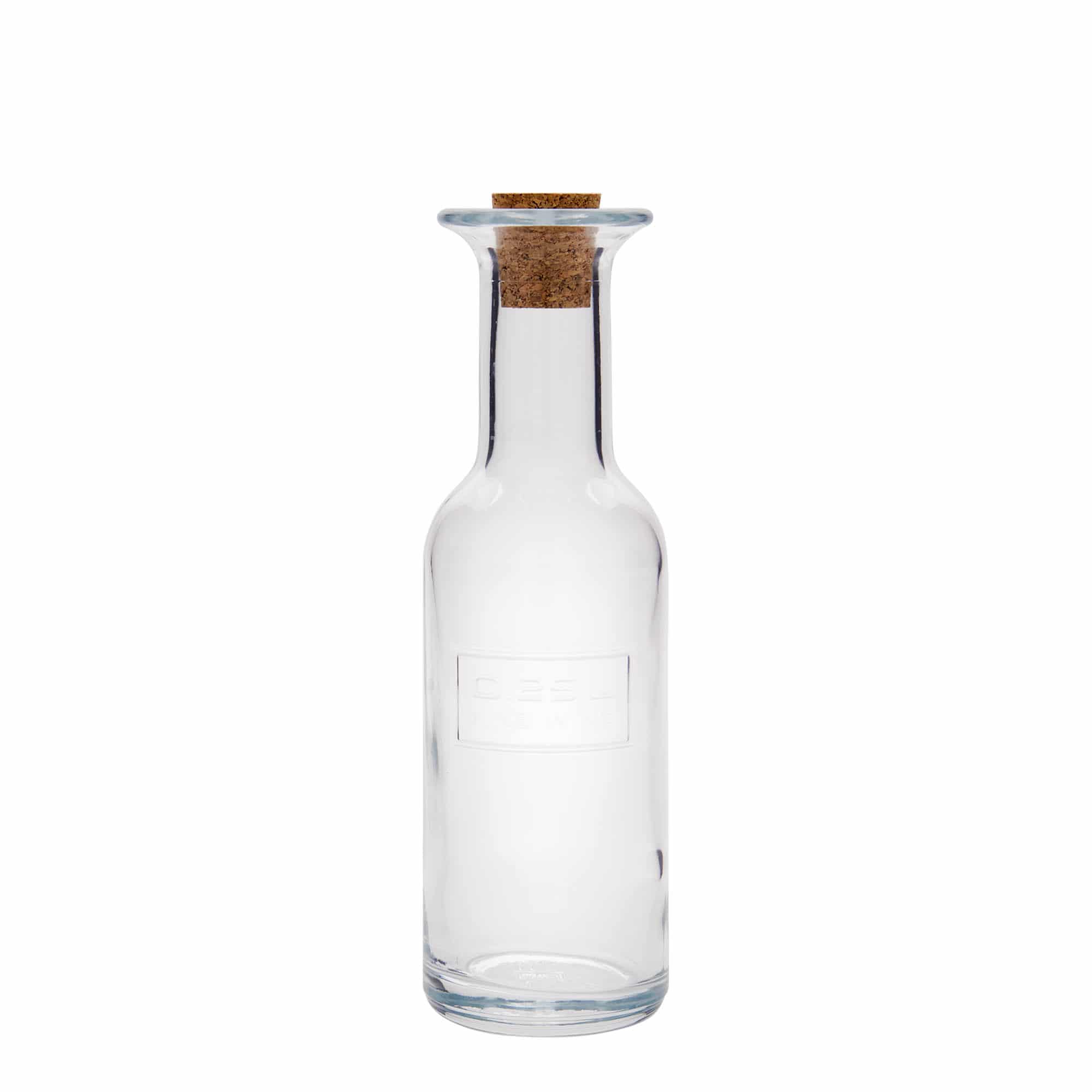 250 ml Glasflasche „Optima Fine Wine“, Mündung: Kork