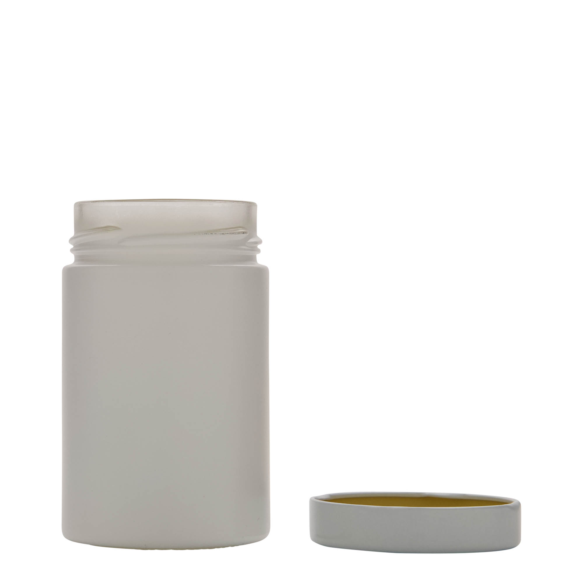 327 ml Rundglas 'Aurora', weiß, Mündung: Deep-Twist-Off (DTO 66) 327 ml Rundglas 'Aurora', weiß, Mündung: Deep-Twist-Off (DTO 66)