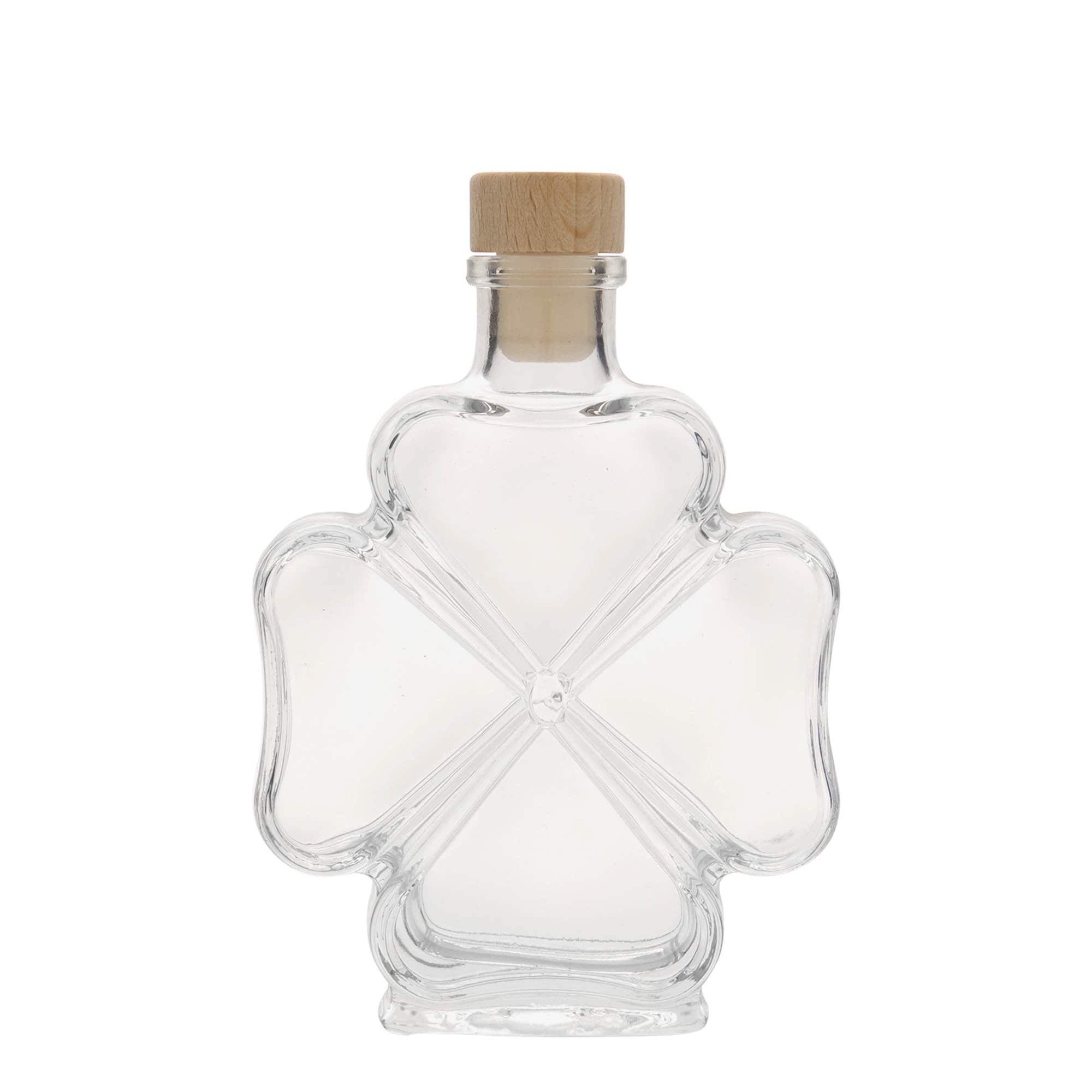 200 ml Glasflasche 'Kleeblatt', Mündung: Kork