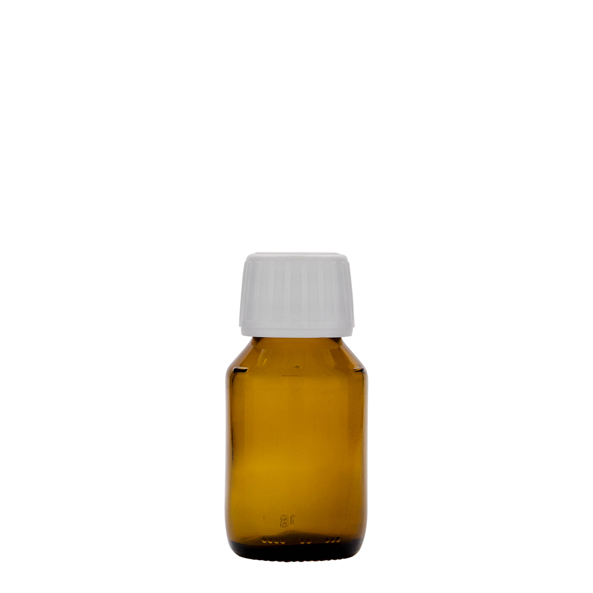 50 ml Medizinflasche, braun, Glas, Mündung: PP 28 50 ml Medizinflasche, braun, Glas, Mündung: PP 28