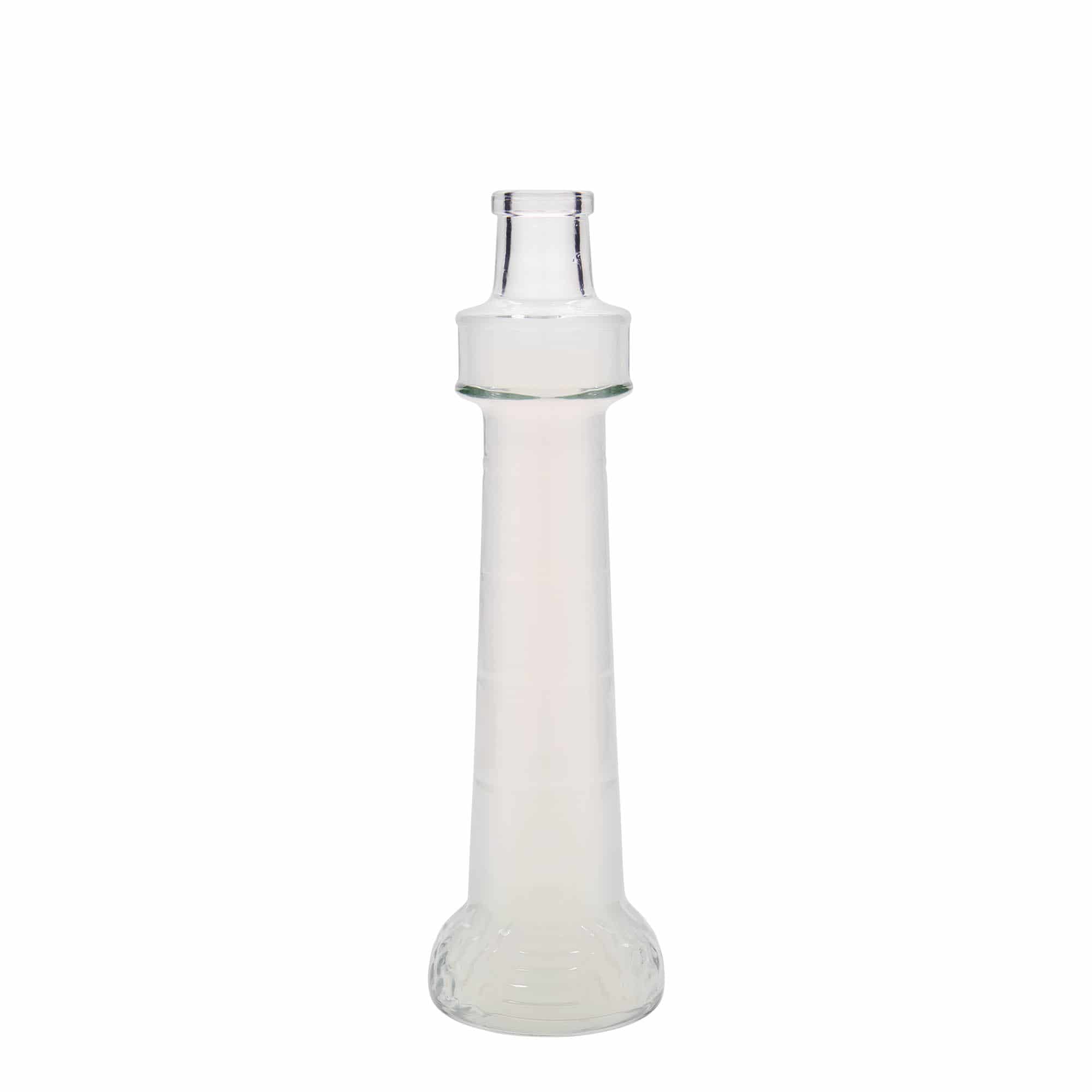 200 ml Glasflasche 'Leuchtturm', Mündung: Kork