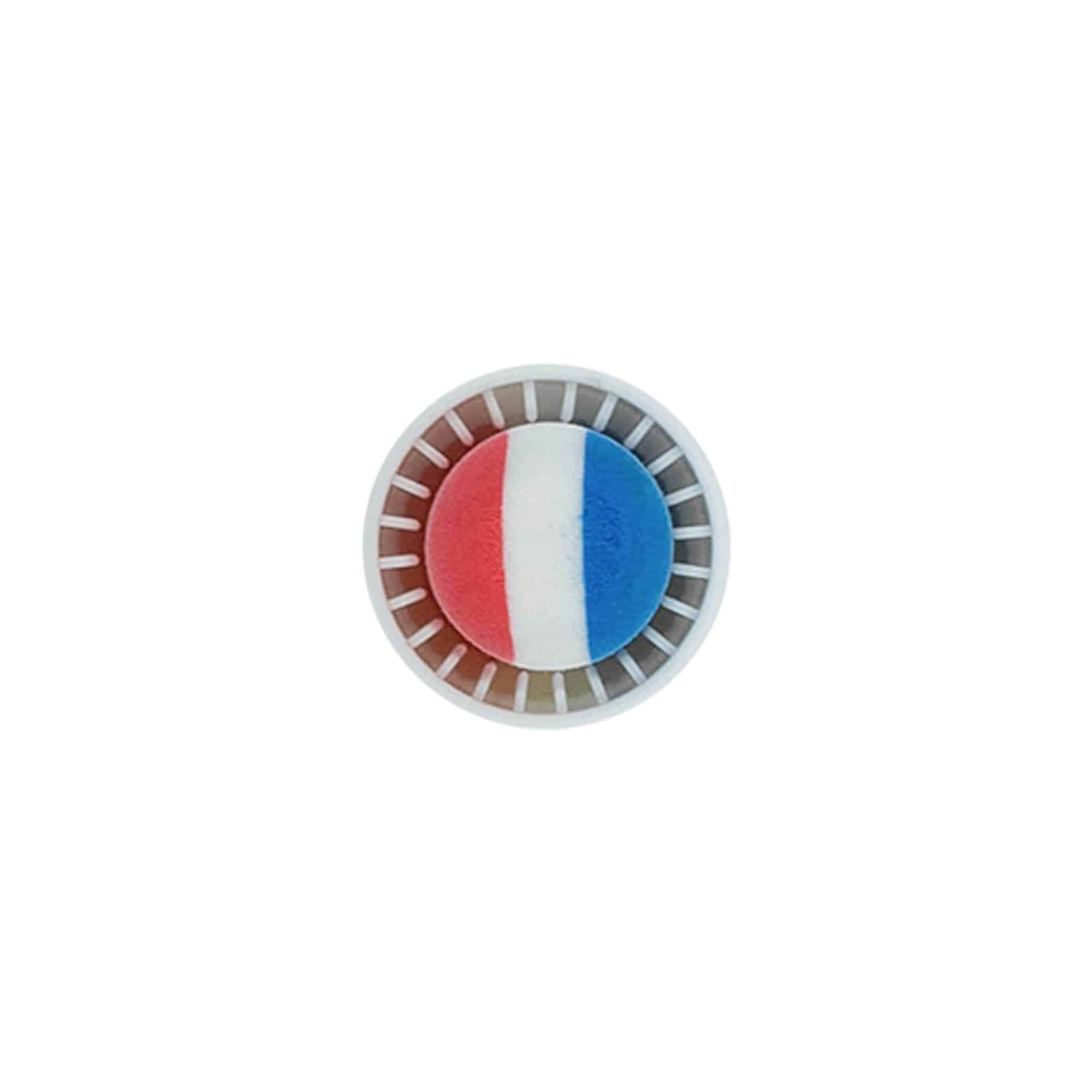 Griffkorken 19 mm 'Frankreich', Kunststoff, mehrfarbig, für Mündung: Kork
