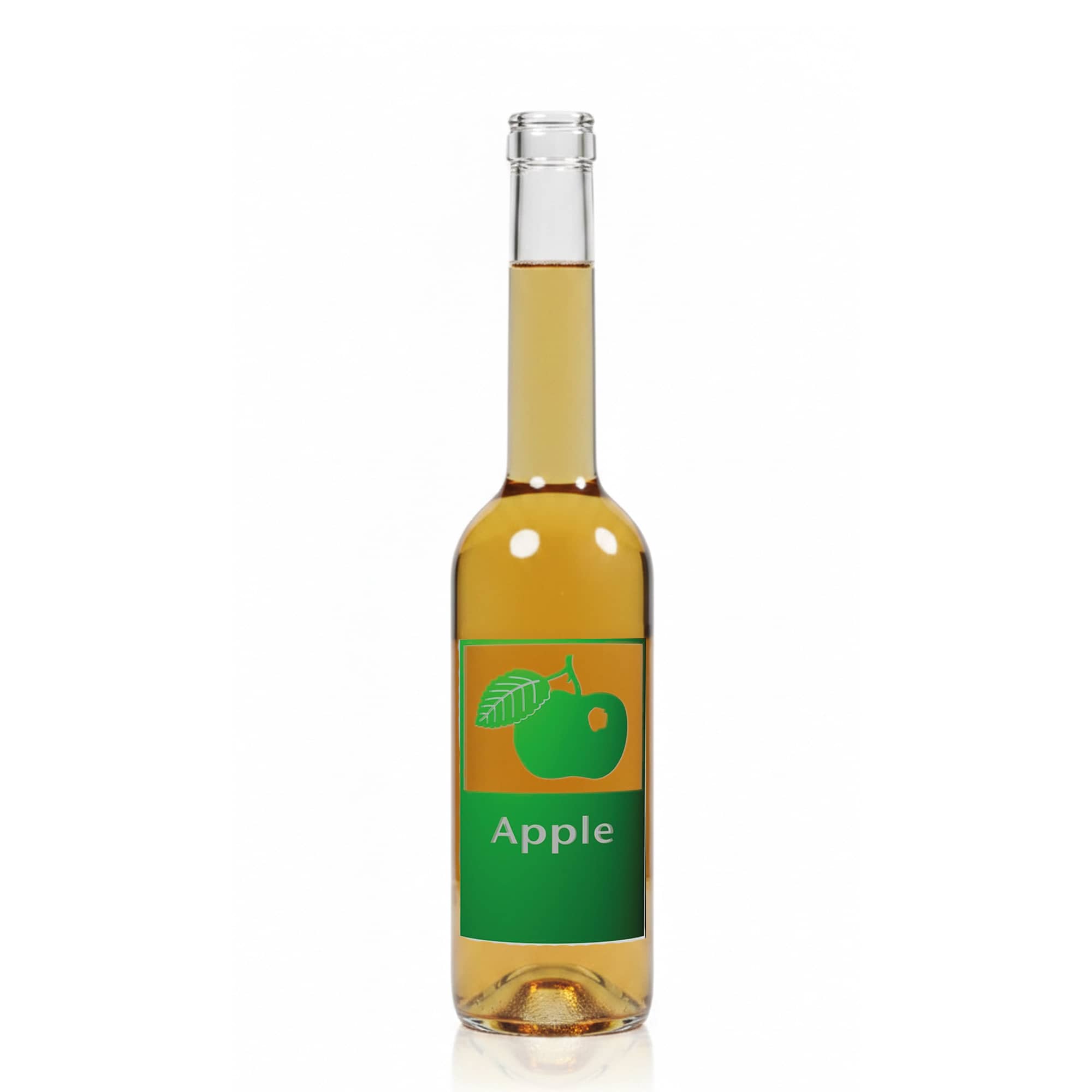 500 ml Glasflasche „Opera“, Motiv: Apple, Mündung: Kork