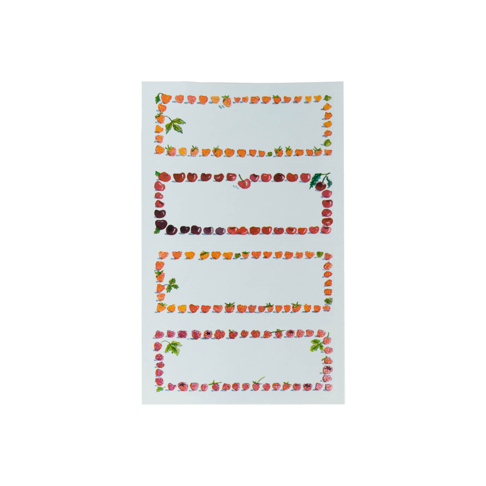 Zweckform Etiketten 'Frucht-Rahmen', rechteckig, Papier, mehrfarbig