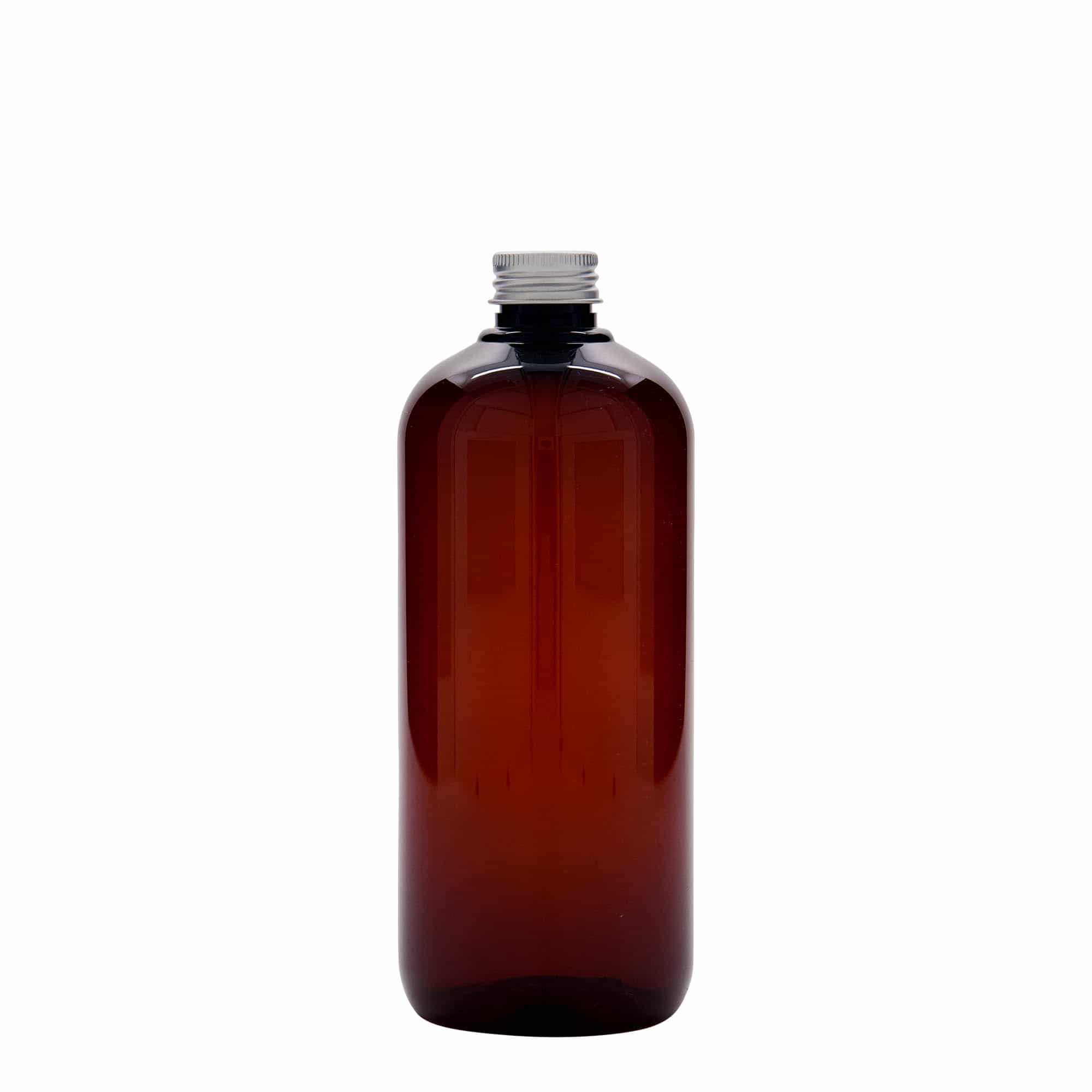 500 ml Recycling-Kunststoffflasche 'Victor's Best', PCR, braun, Mündung: 24/410