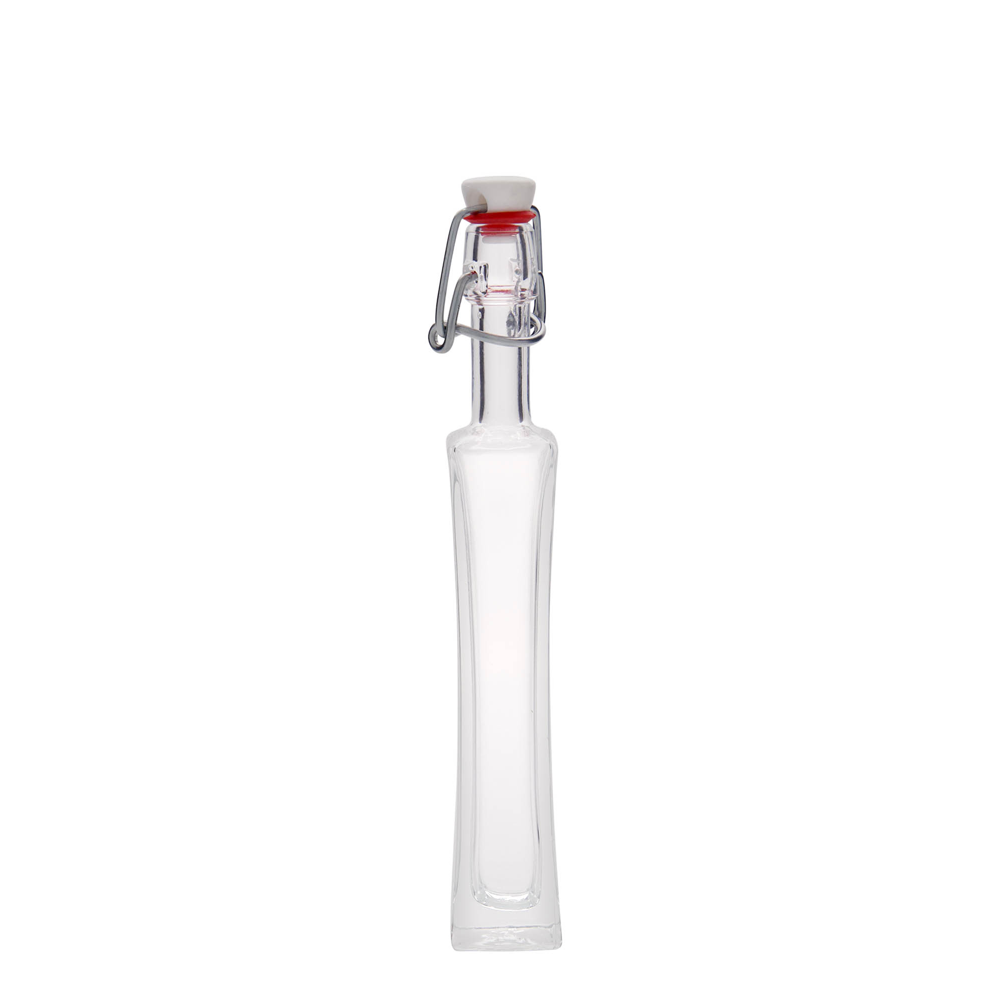 40 ml Glasflasche „Koko“, quadratisch, Mündung: Bügelverschluss