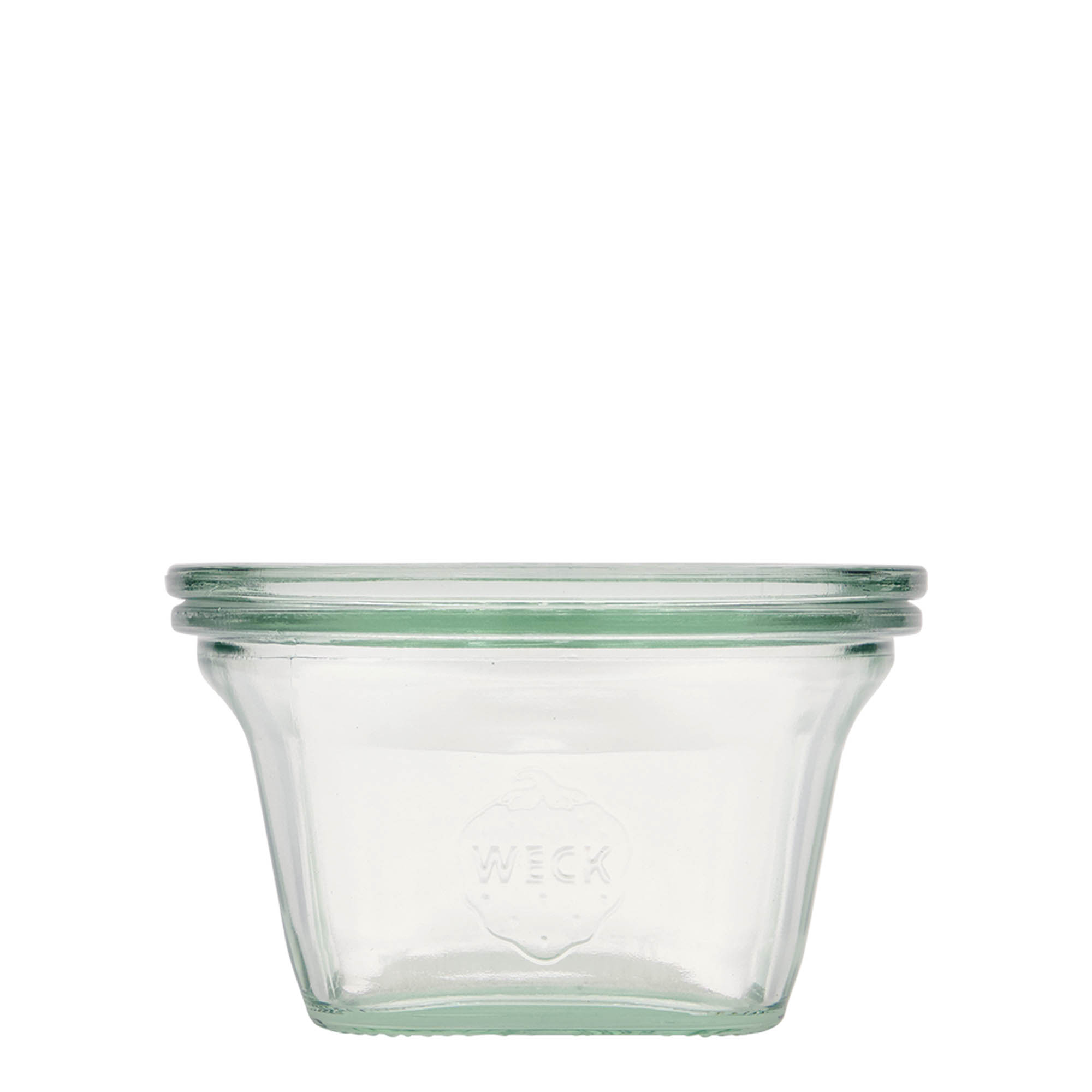 6x 290 ml WECK-Quadroglas mit Glasdeckel RR 100