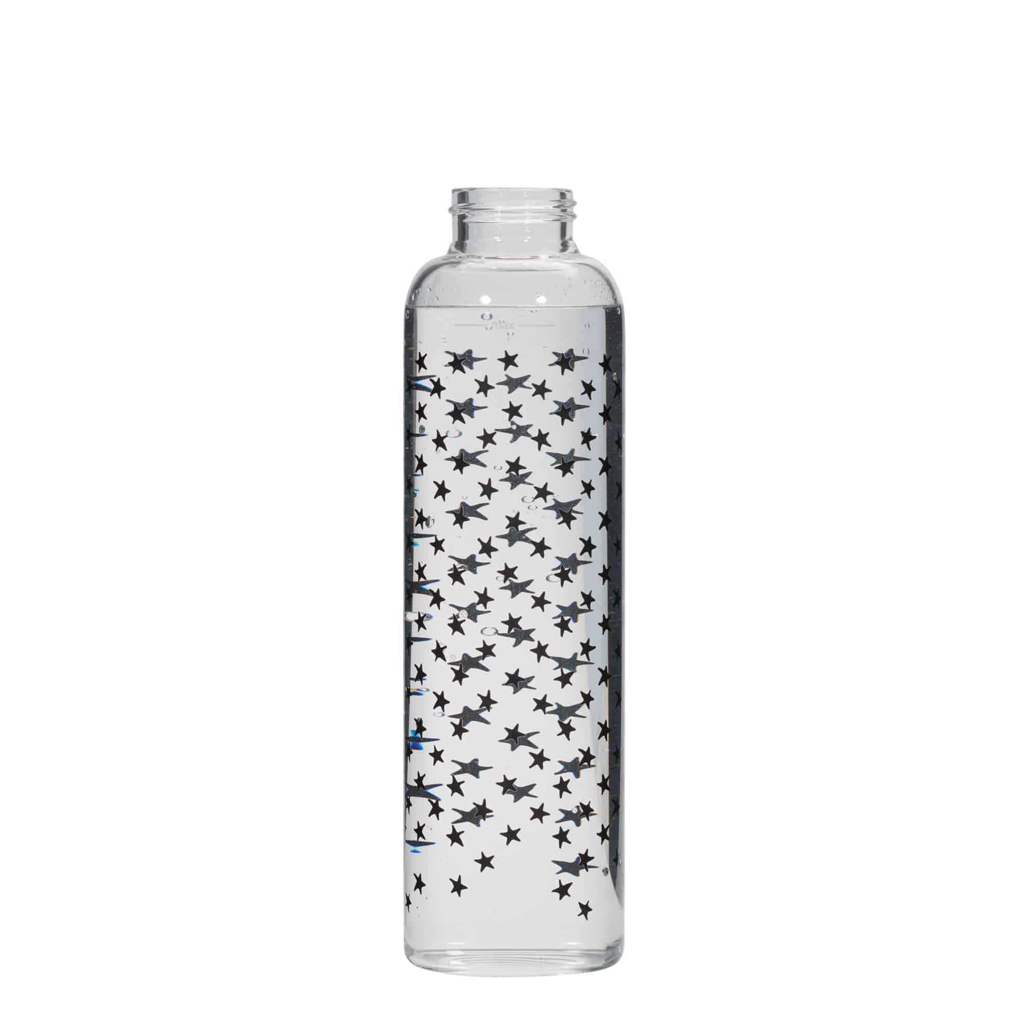 500 ml Trinkflasche 'Perseus - Schwarze Sterne', Mündung: Schraubverschluss