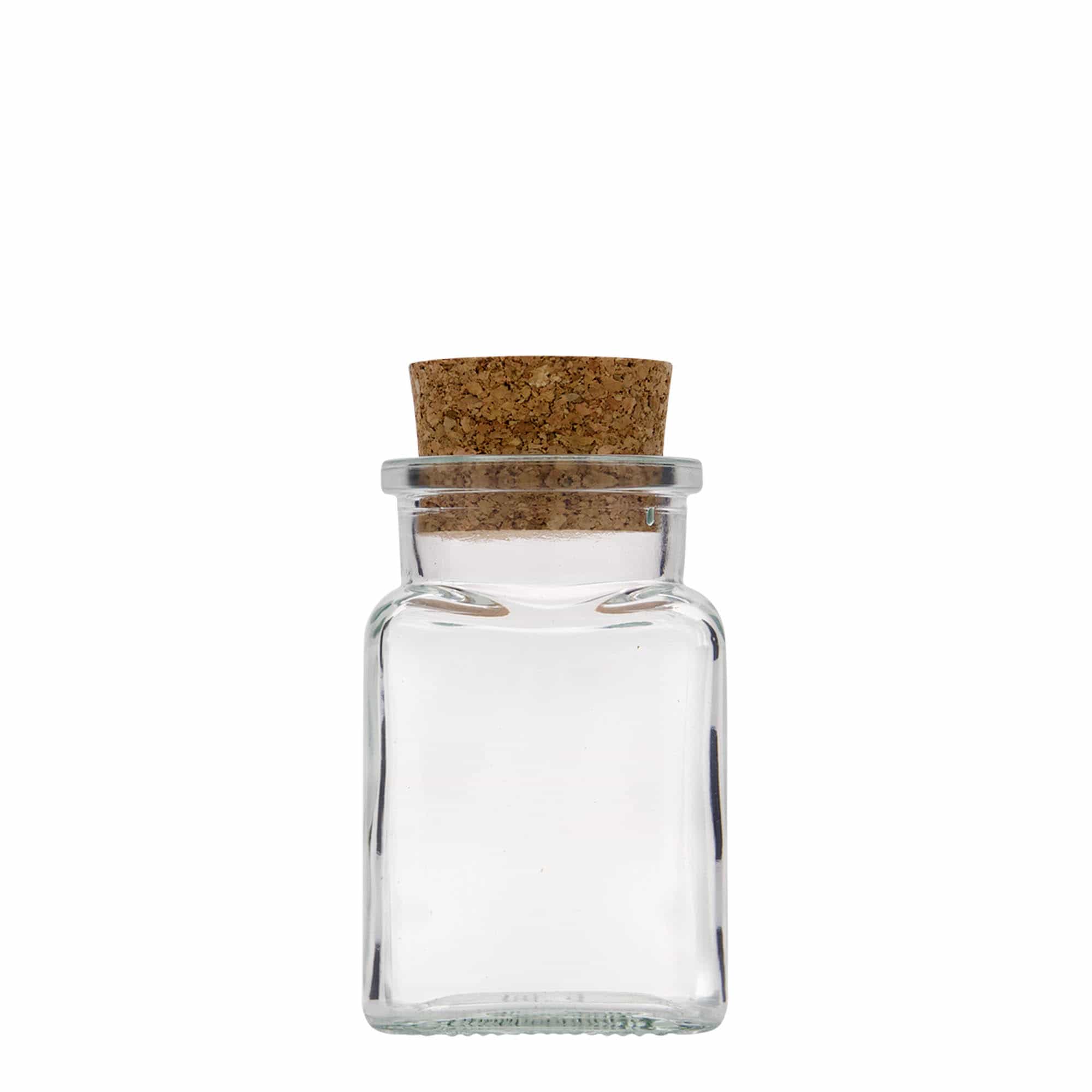 150 ml Korkenglas, quadratisch, Mündung: Kork 150 ml Korkenglas, quadratisch, Mündung: Kork