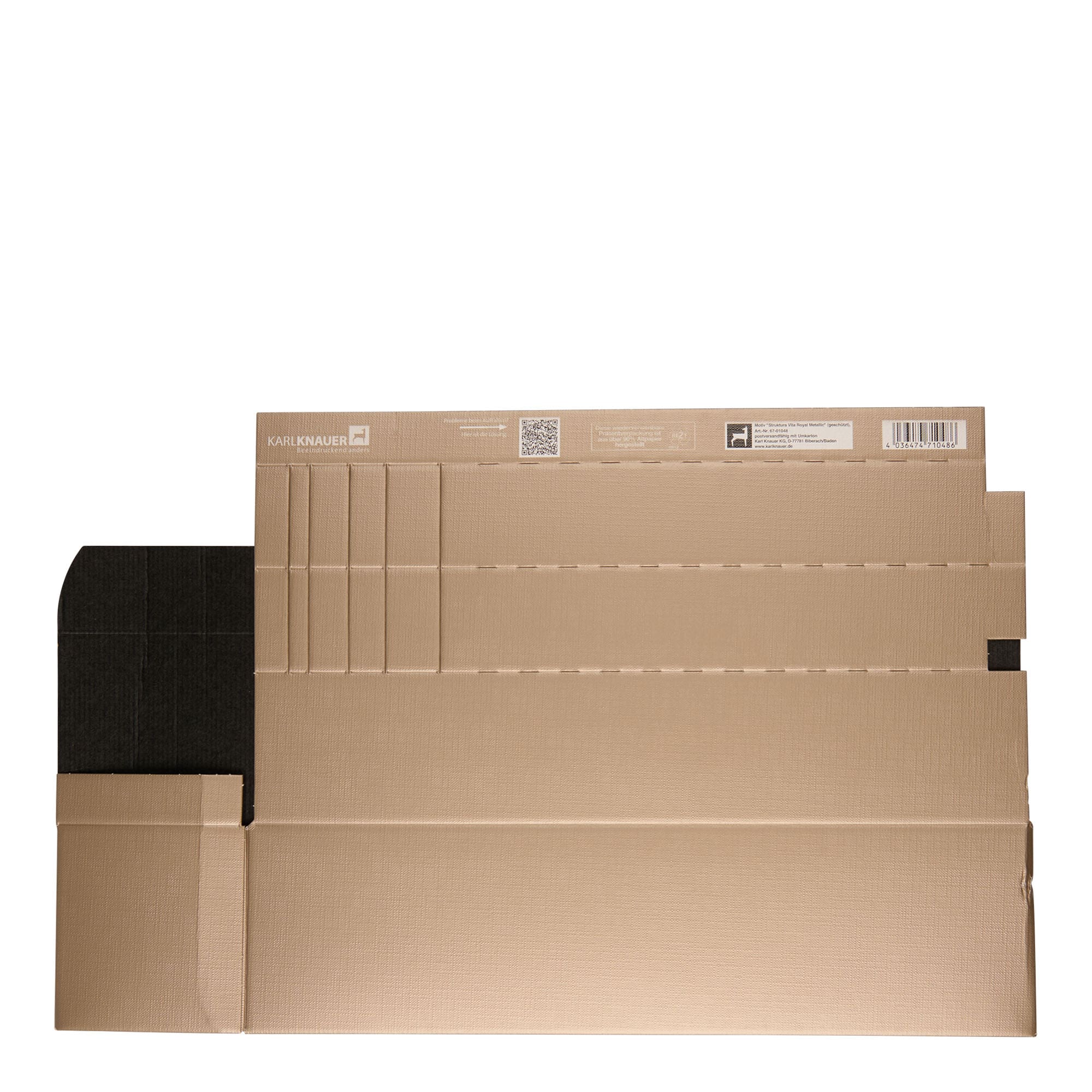 Geschenkkarton 'Metallic', rechteckig, Pappe, champagner