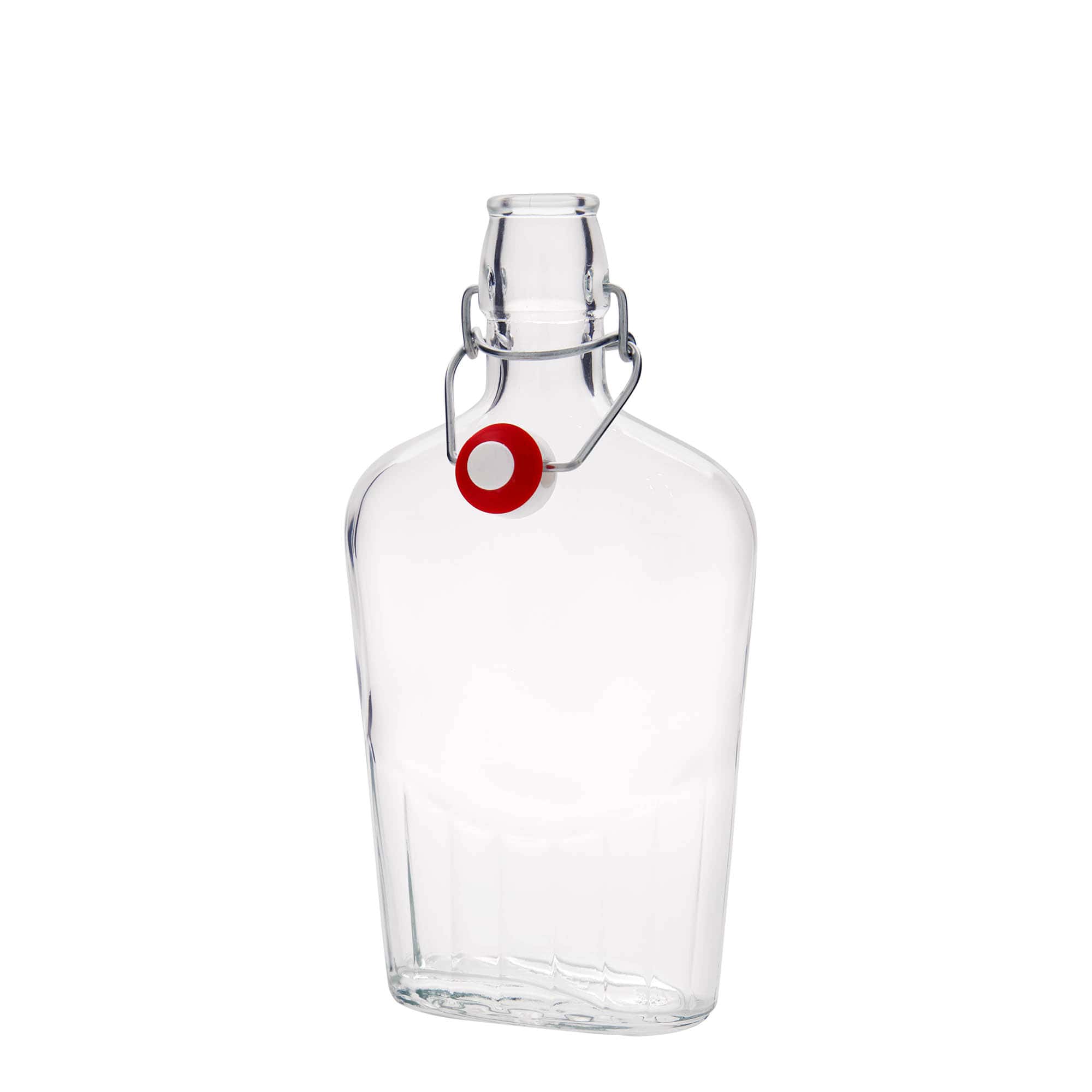 500 ml Glasflasche 'Fiaschetta', oval, Mündung: Bügelverschluss 500 ml Glasflasche 'Fiaschetta', oval, Mündung: Bügelverschluss