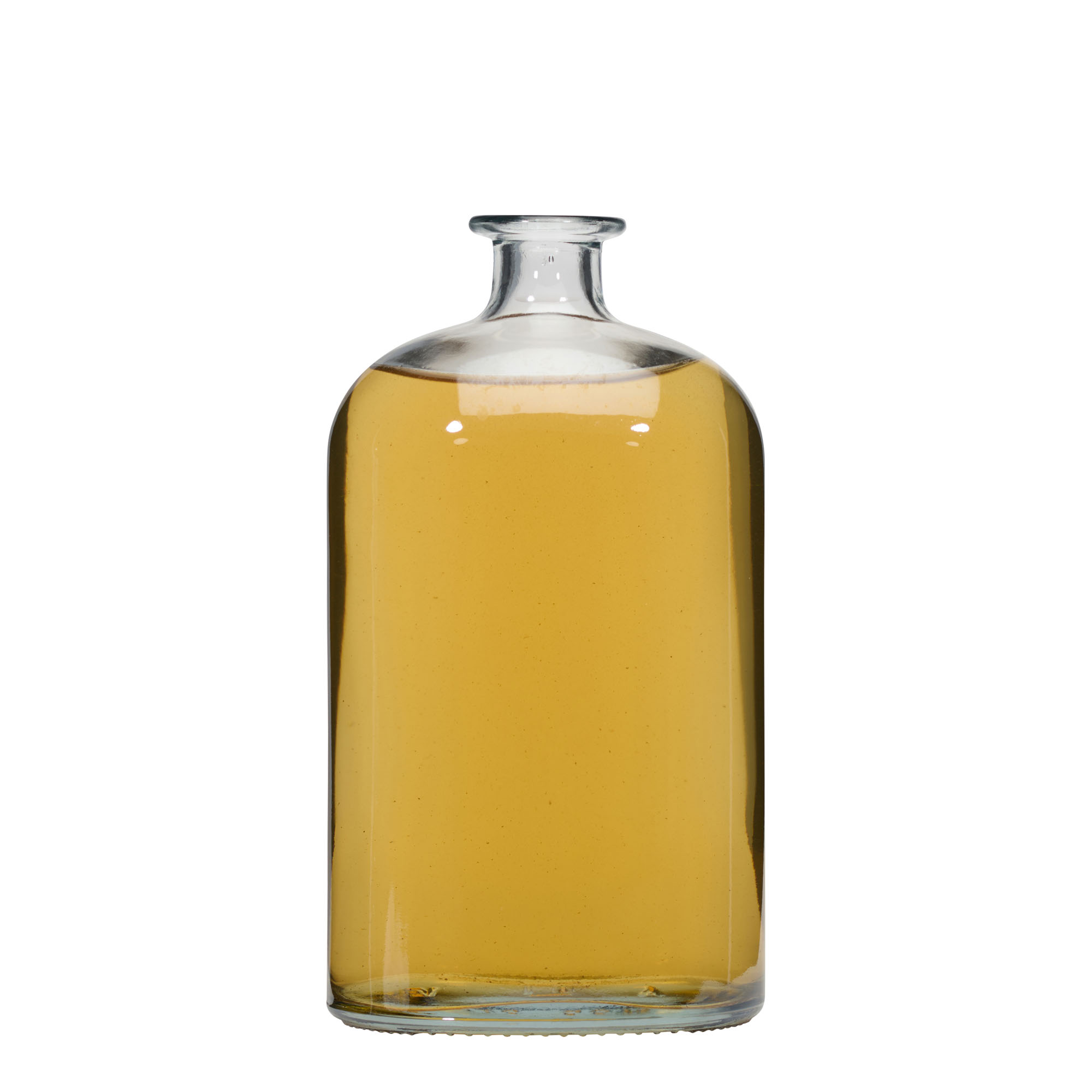 1.000 ml Glasflasche „Dundee“, oval, Mündung: Kork