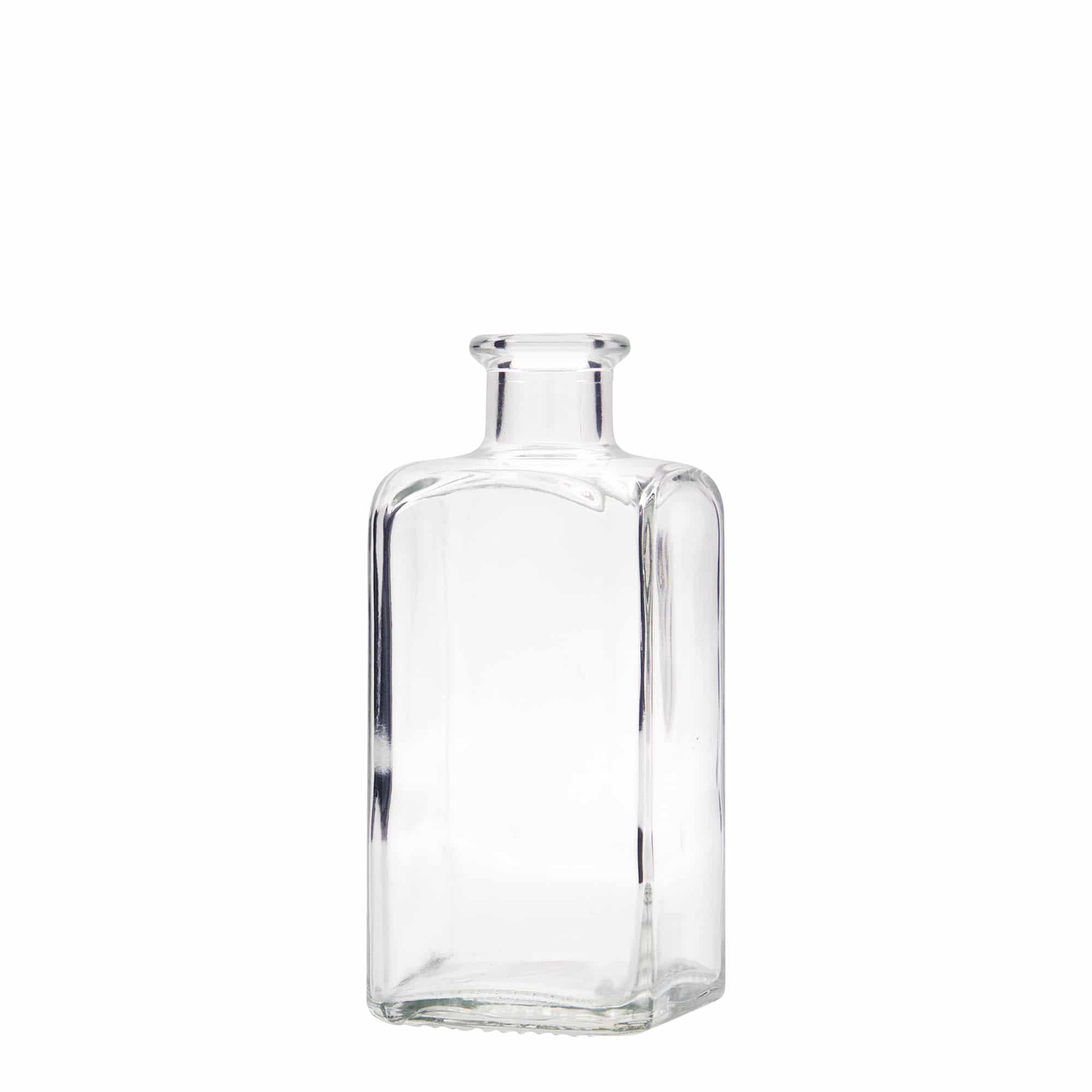 250 ml Glasflasche Apotheker Carré, quadratisch, Mündung: Kork