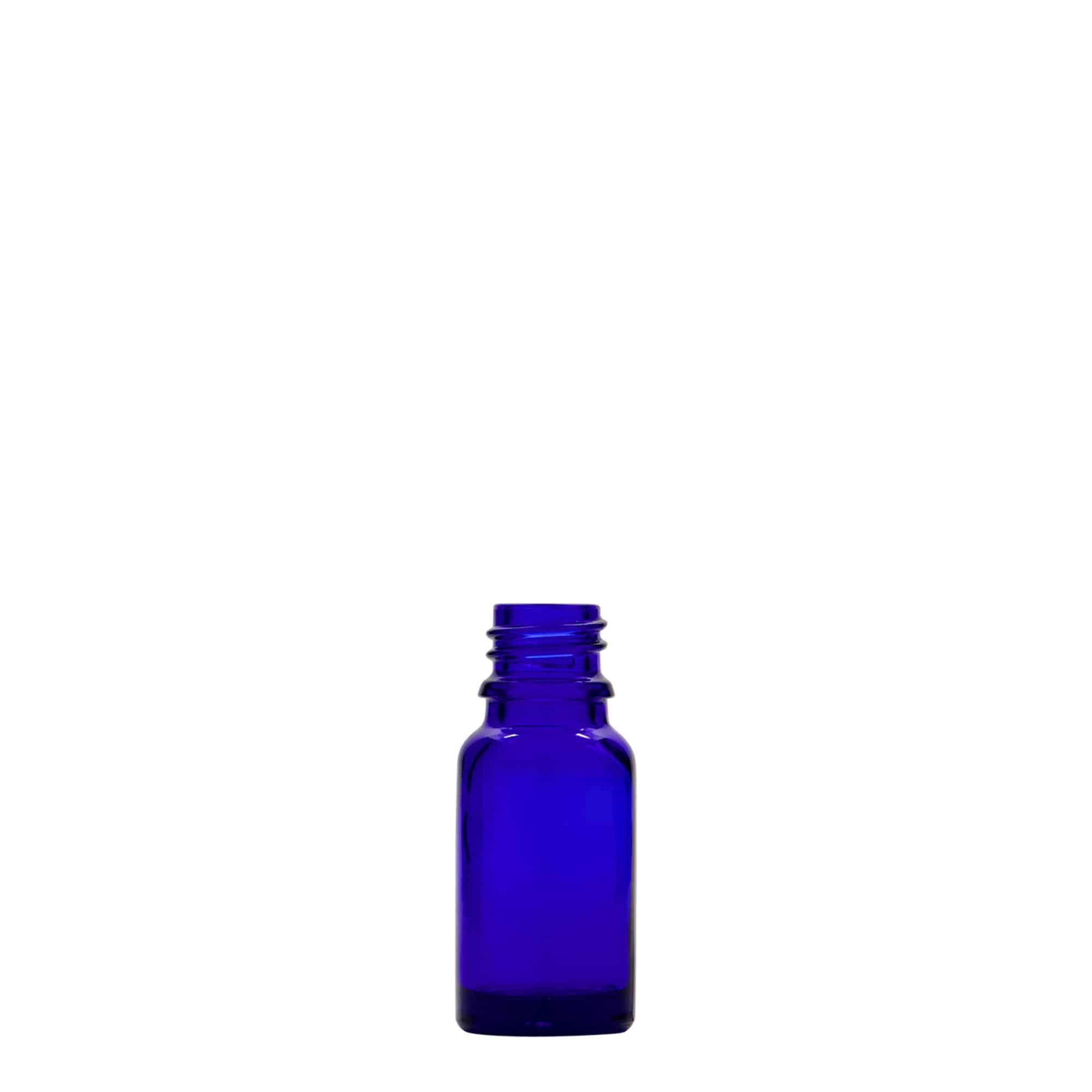 10 ml Medizinflasche, Glas, royalblau, Mündung: DIN 18